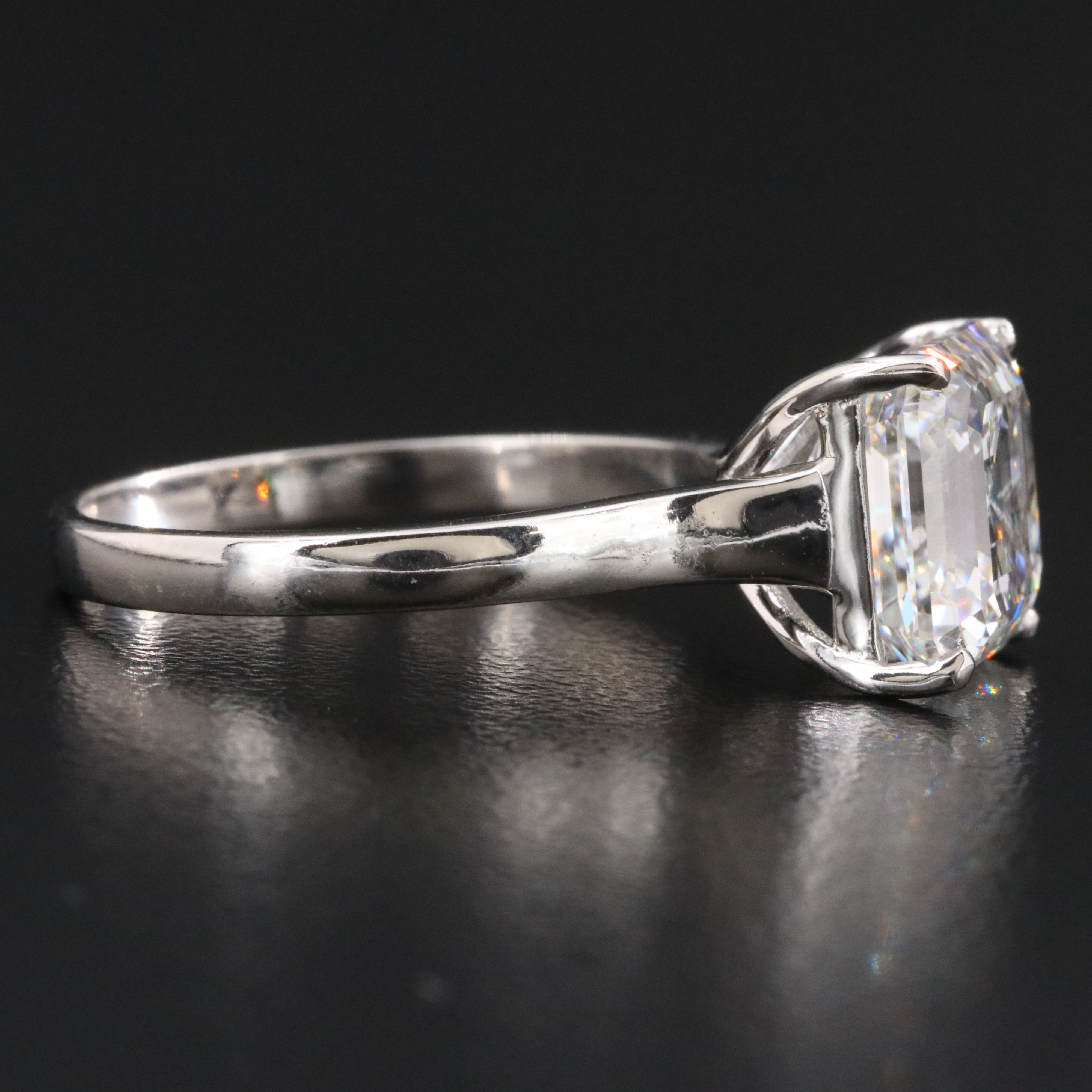 14K 5.38 CT Lab Grown Diamond Solitaire Ring with IGI Report