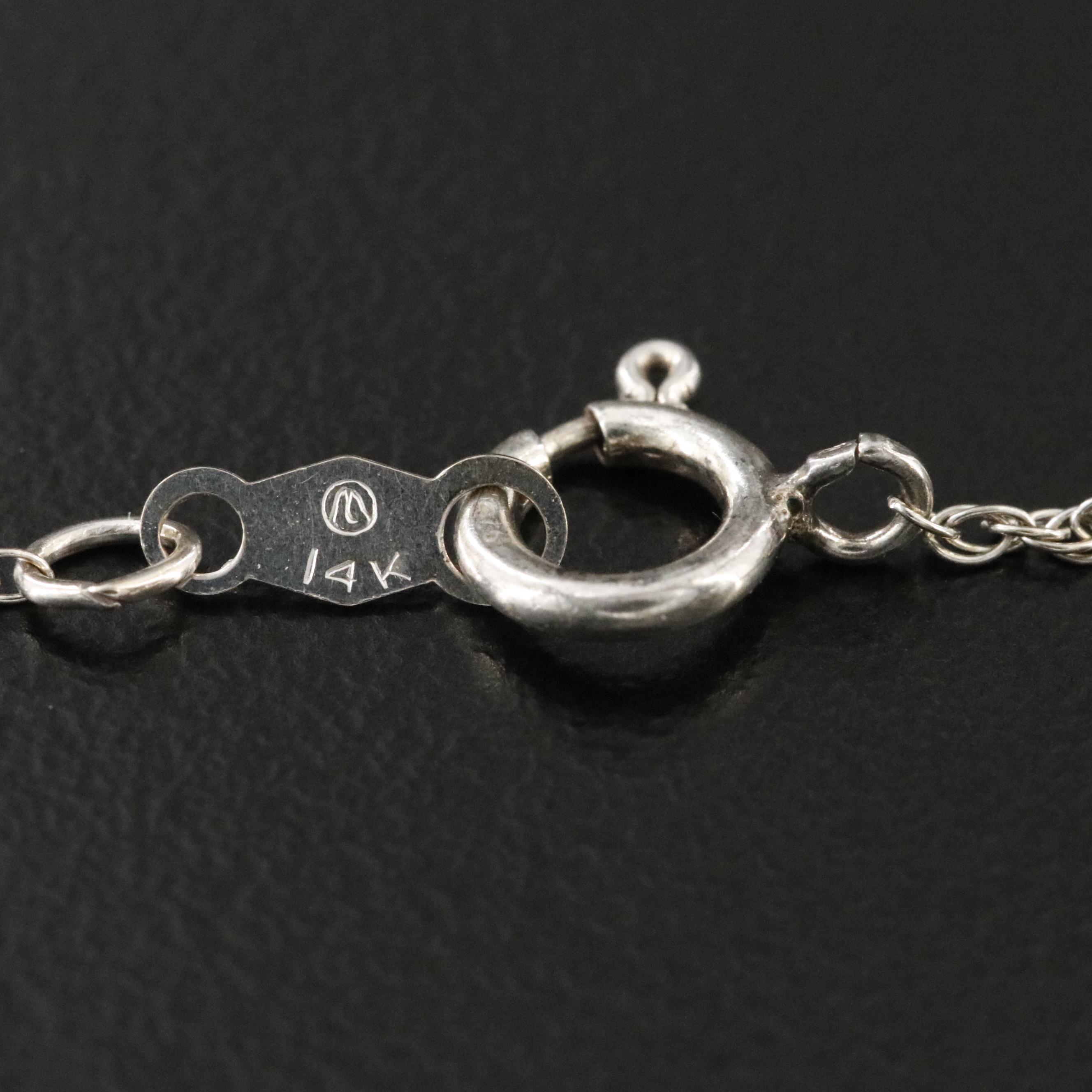 10K Gemstone Pendant on 14K Chain Necklace