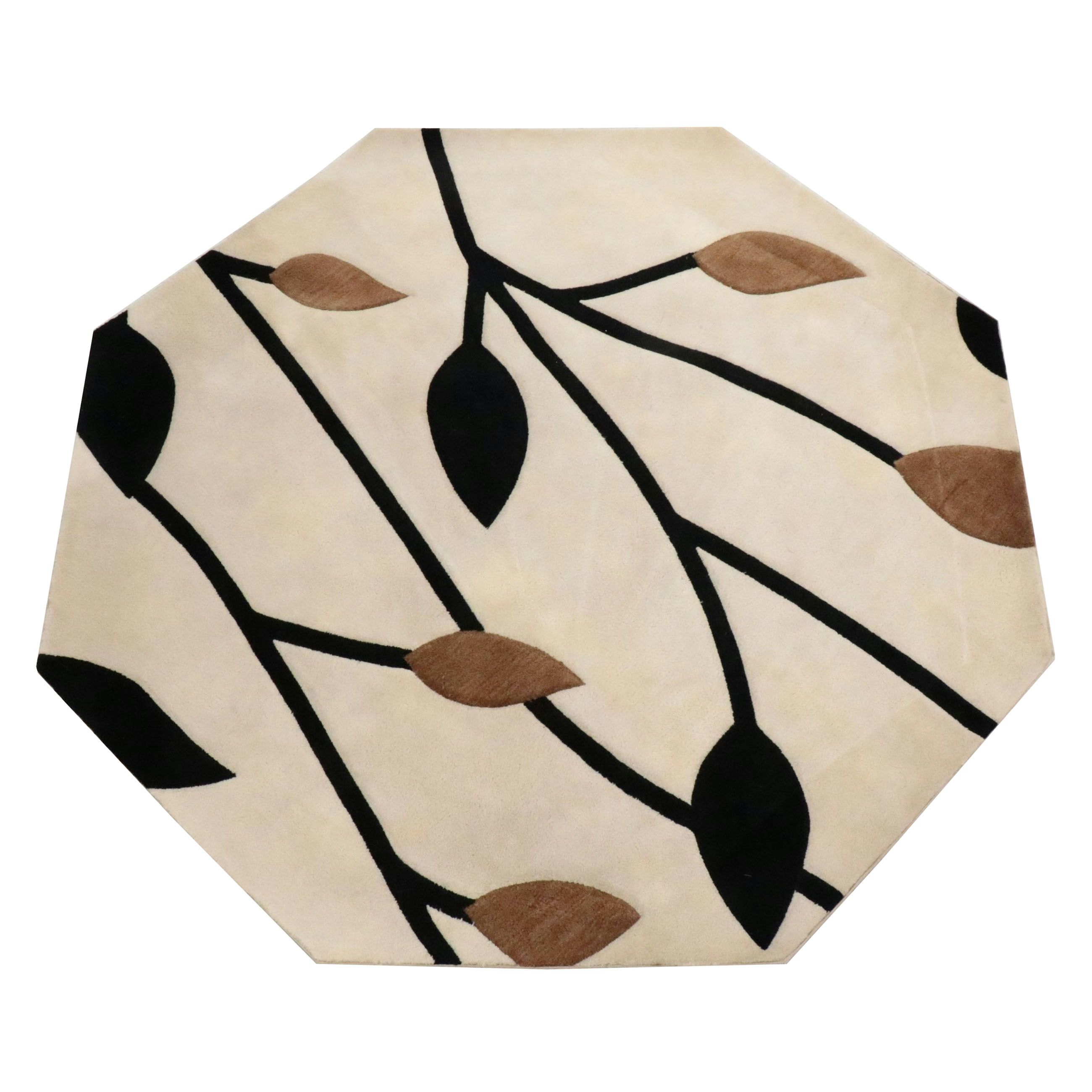 7'10 Hexagonal Hand-Tufted Contemporary Area Rug