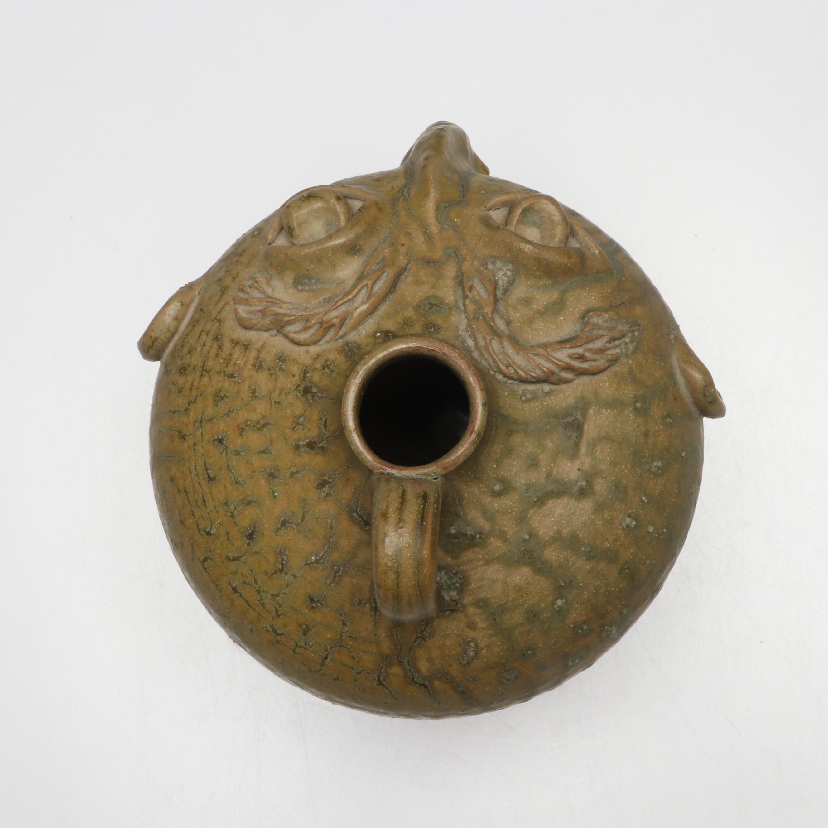 Ram Pottery Folk Art Stoneware Face Jug