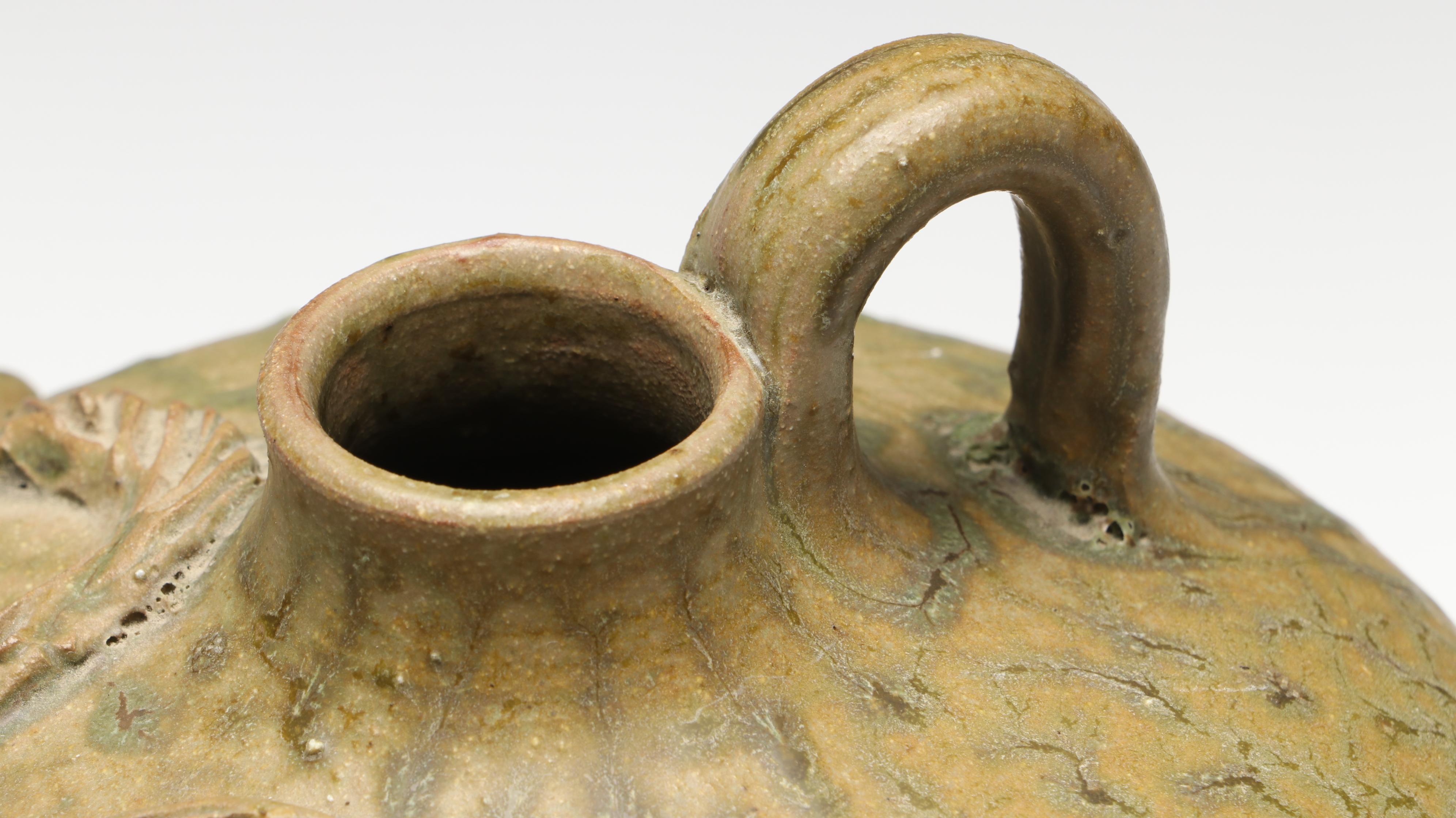 Ram Pottery Folk Art Stoneware Face Jug