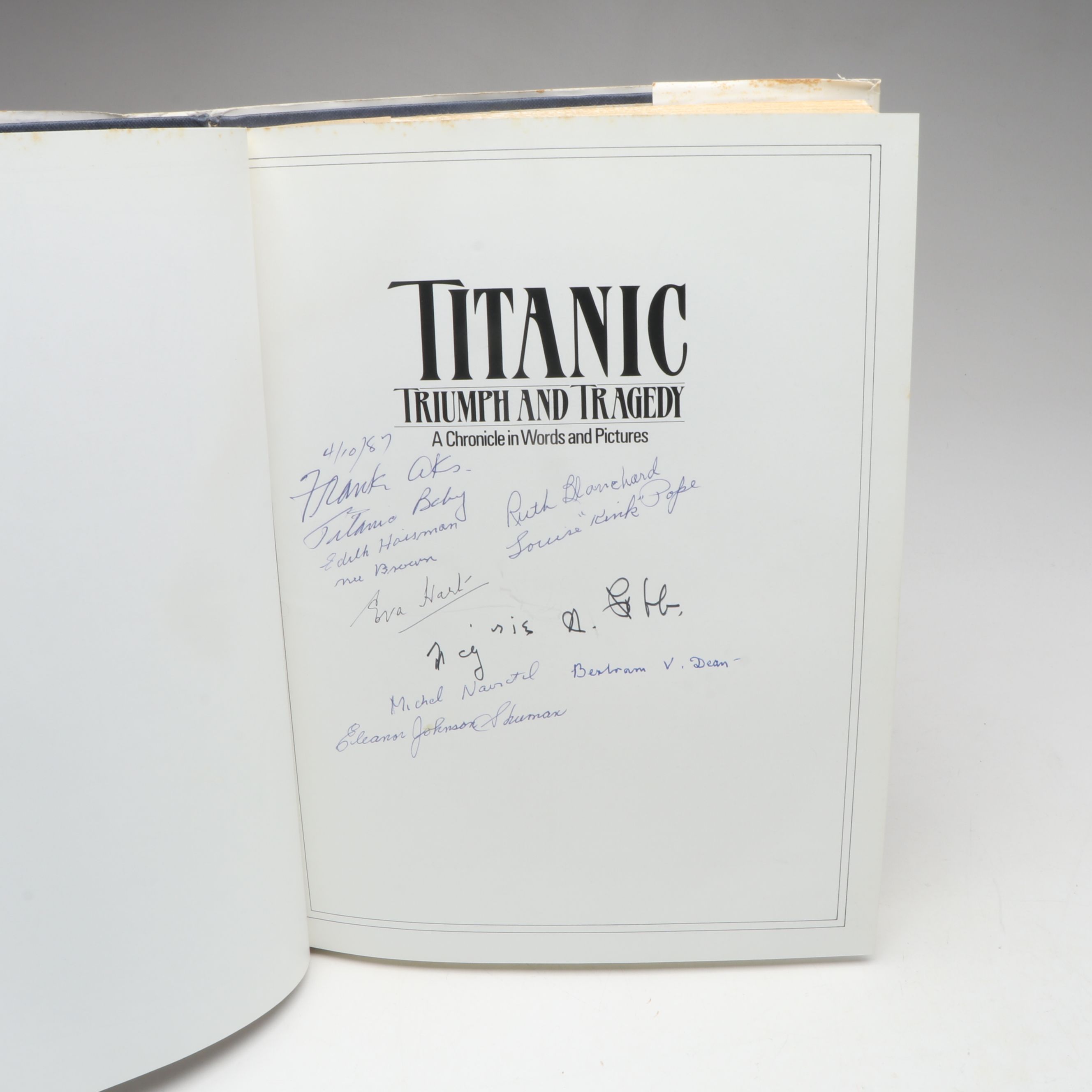 First Edition "Titanic: Triumph and Tragedy" Multiple Survivors Signed