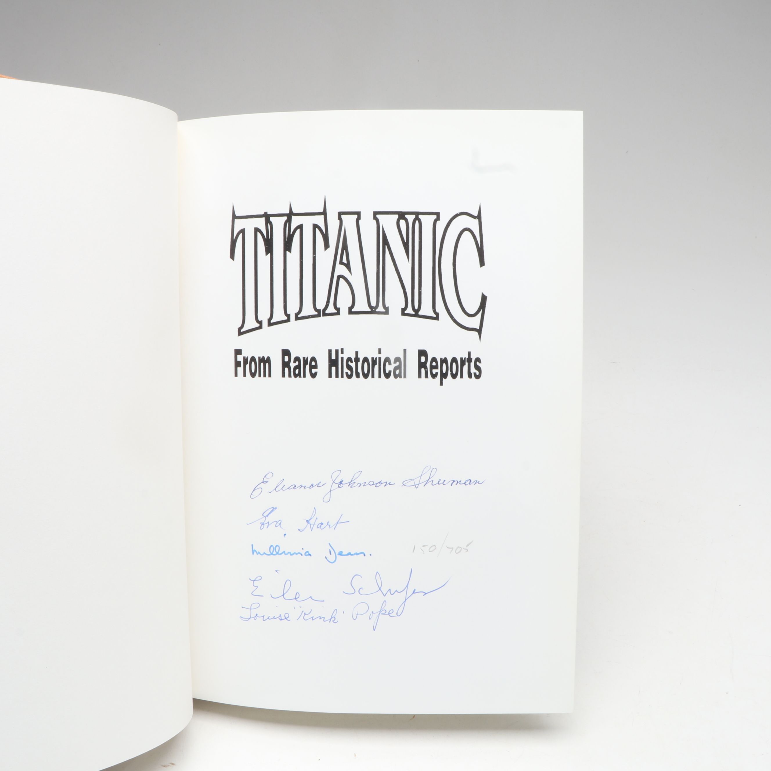 First Edition "Titanic: Triumph and Tragedy" Multiple Survivors Signed