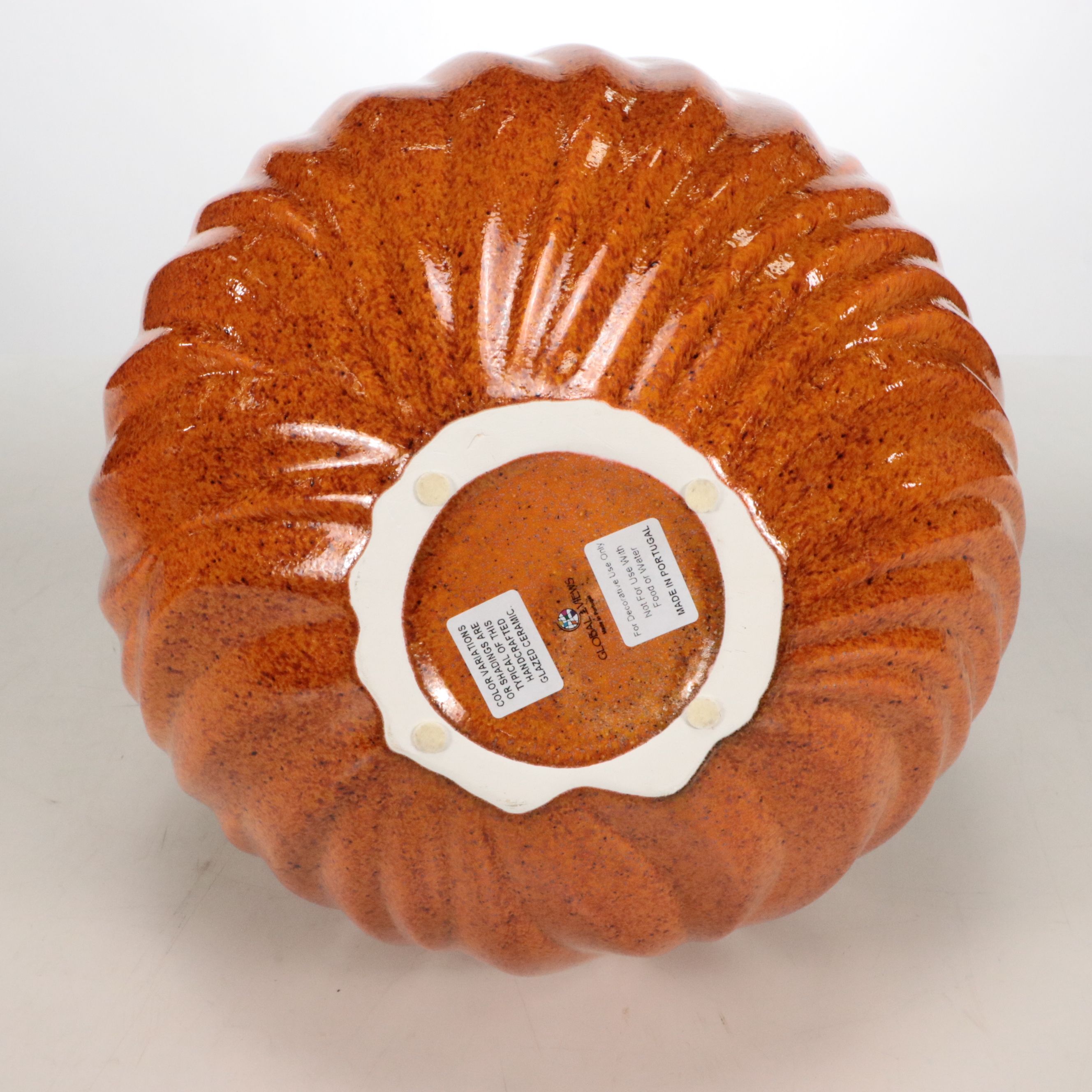 Global Views Ceramic Bulbous Bottle Vase