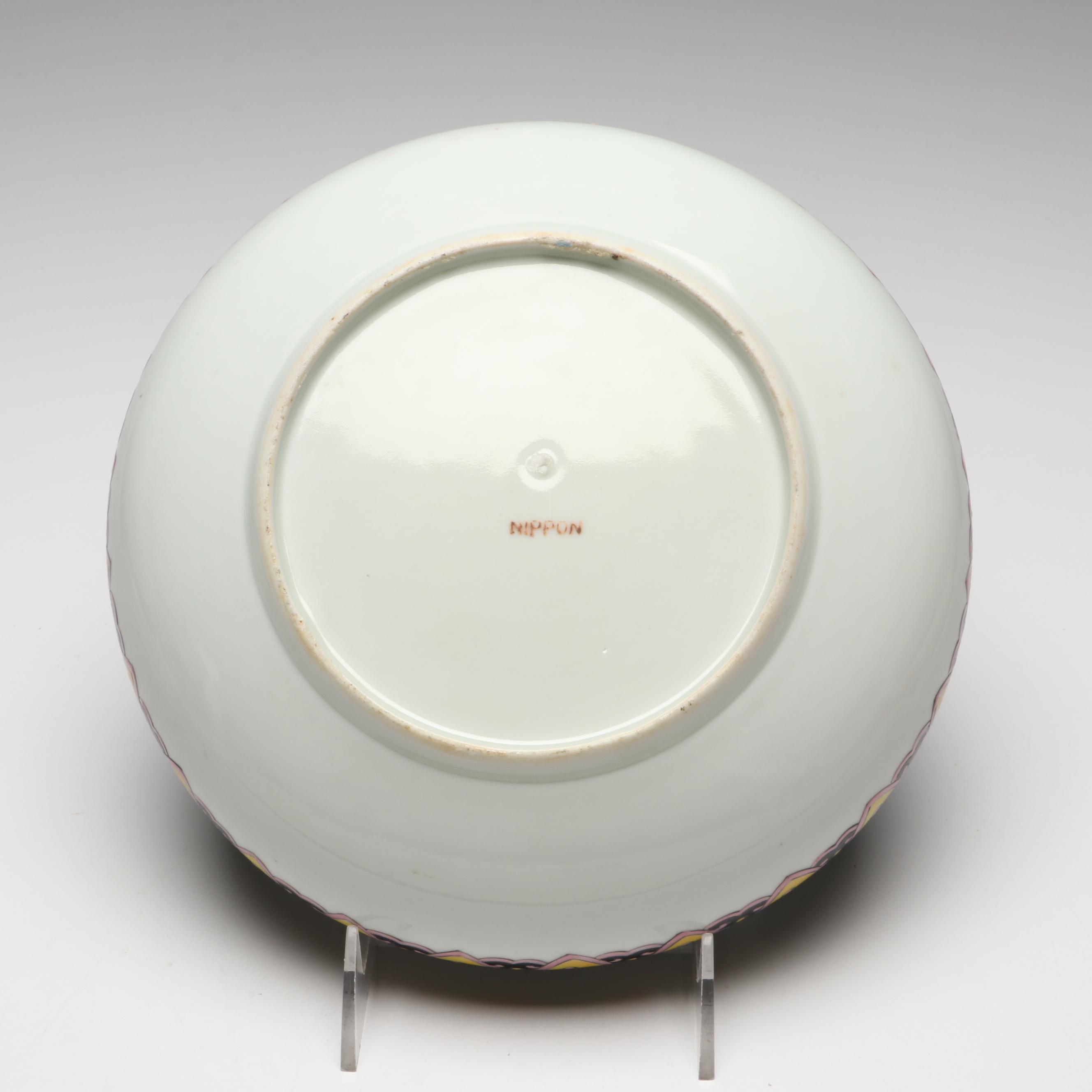 Japanese Export Famille Noir Ceramic Bowl, Late 19th/ Early 20th Century