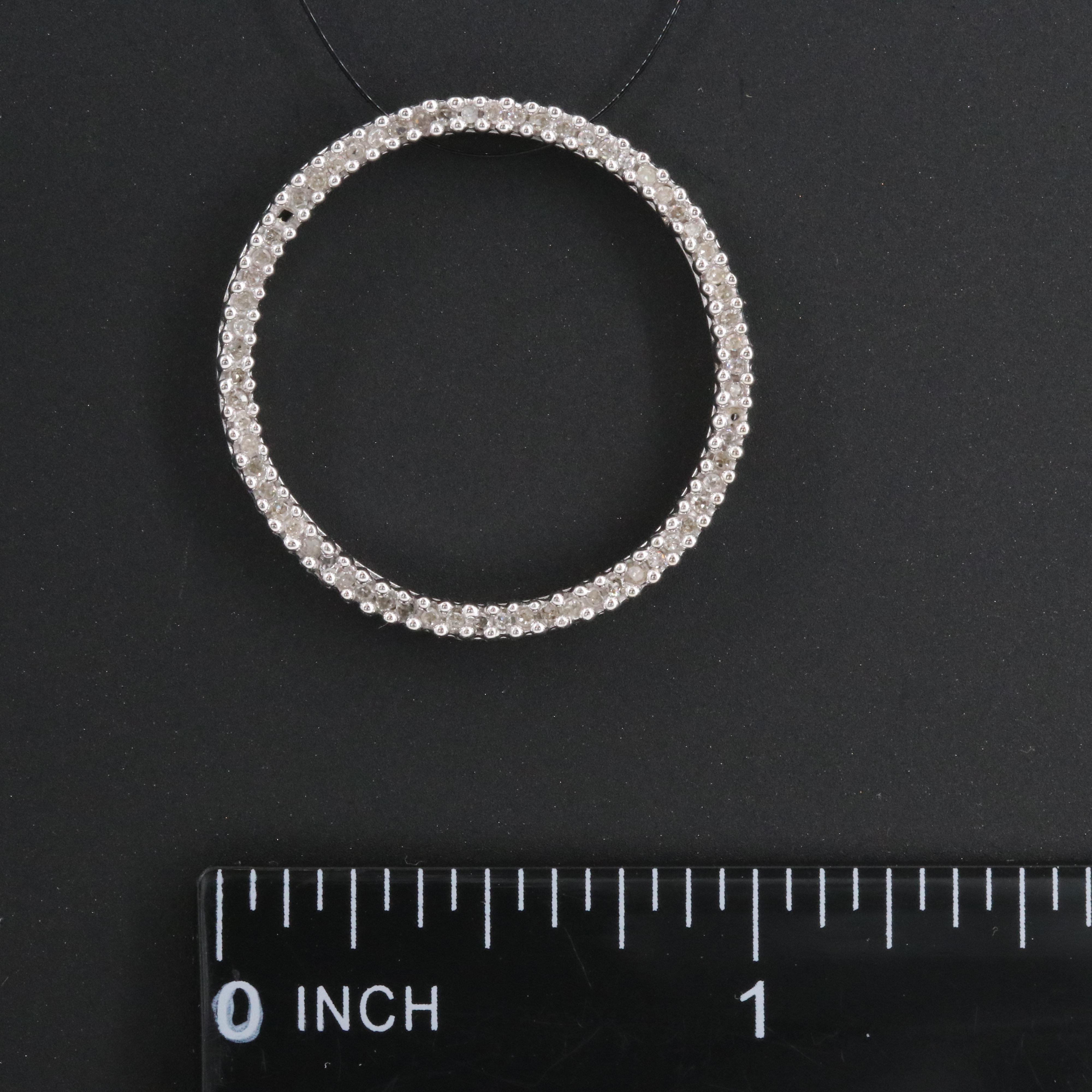 10K Diamond Circle Pendant