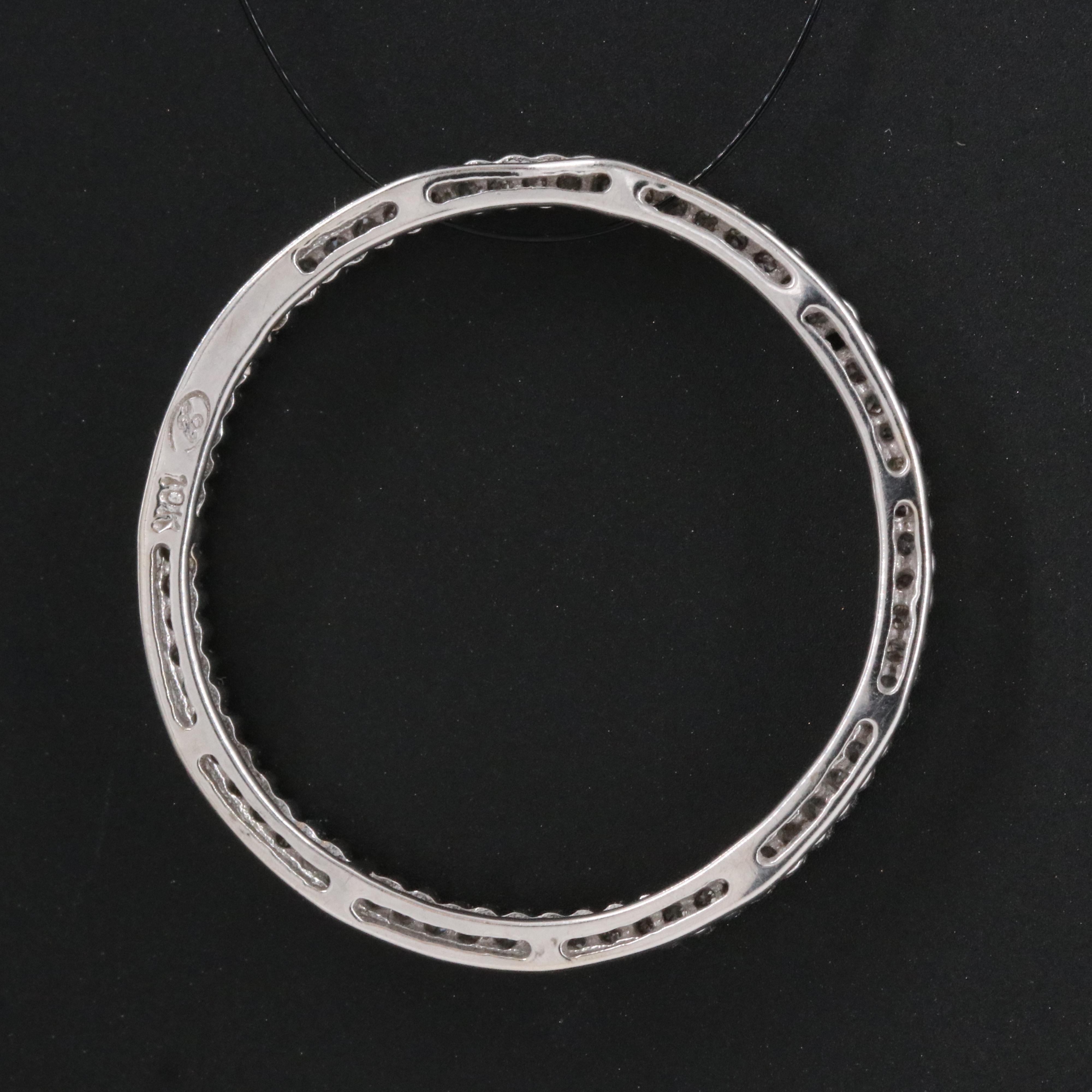 10K Diamond Circle Pendant