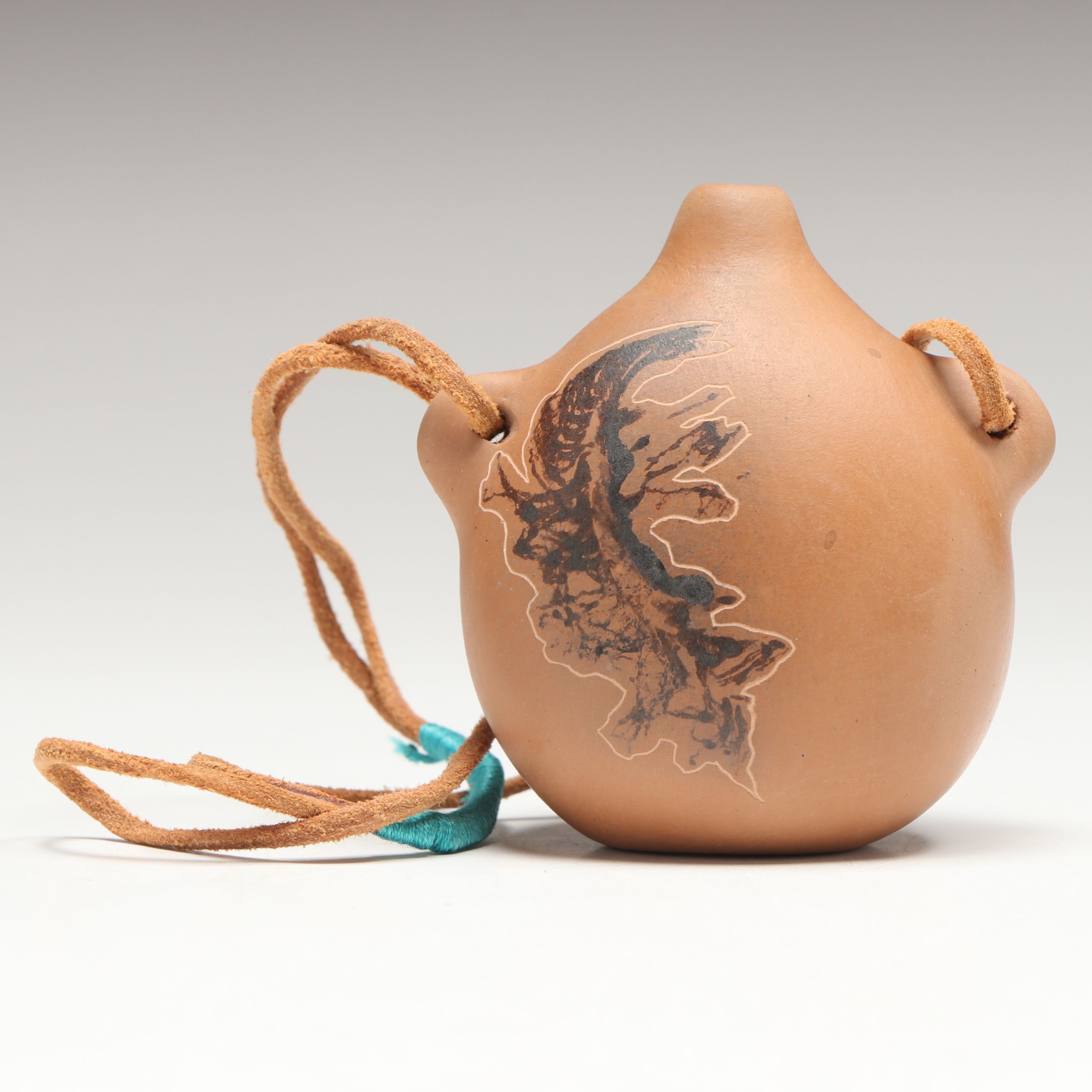 Nora Naranjo Morse Pueblo Miniature Pottery Canteen