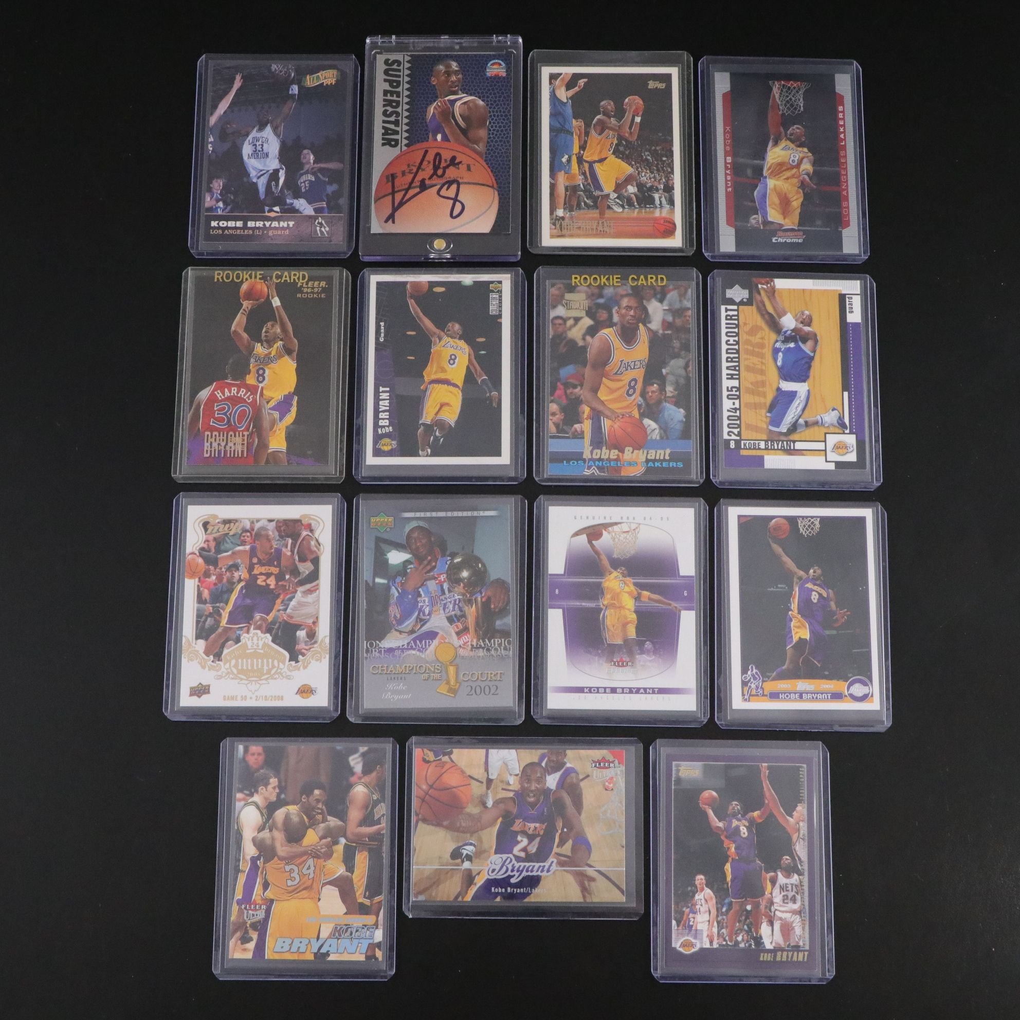 Kobe Bryant Card Collection Featuring 1997 Signed Card