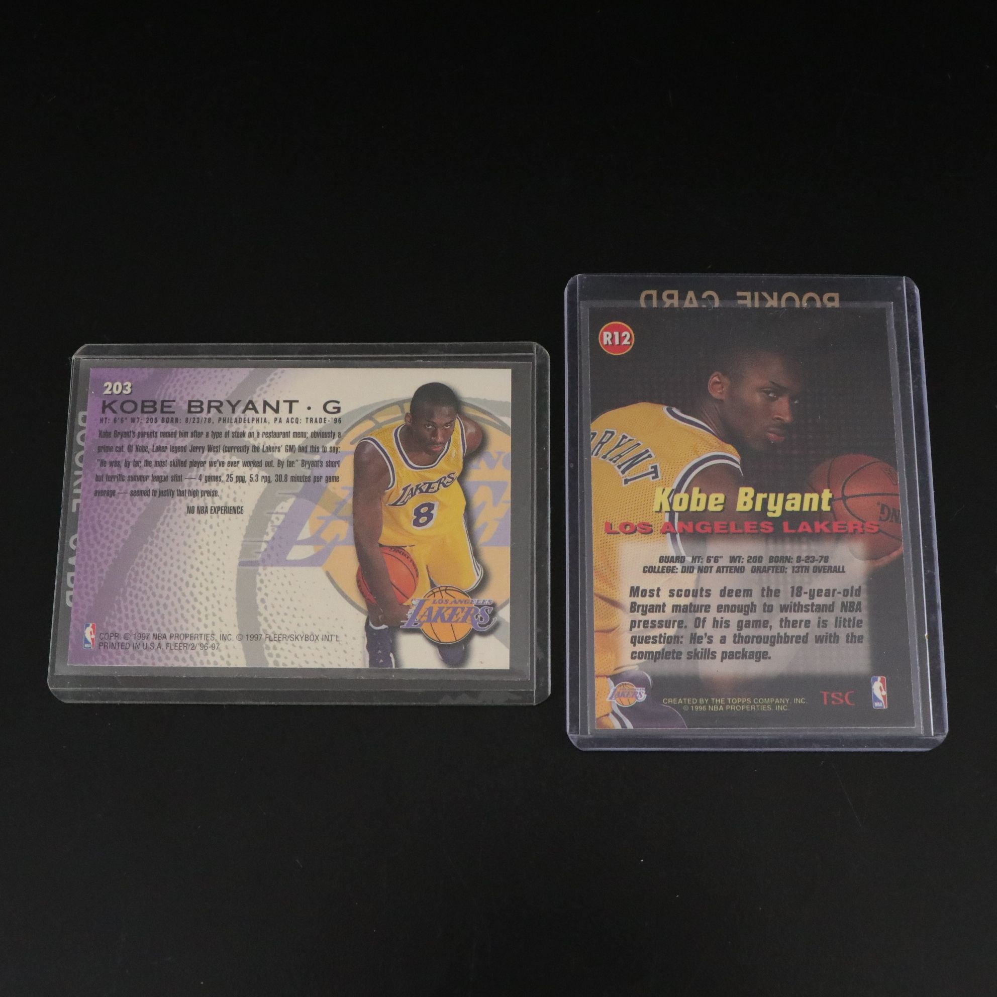 Kobe Bryant Card Collection Featuring 1997 Signed Card