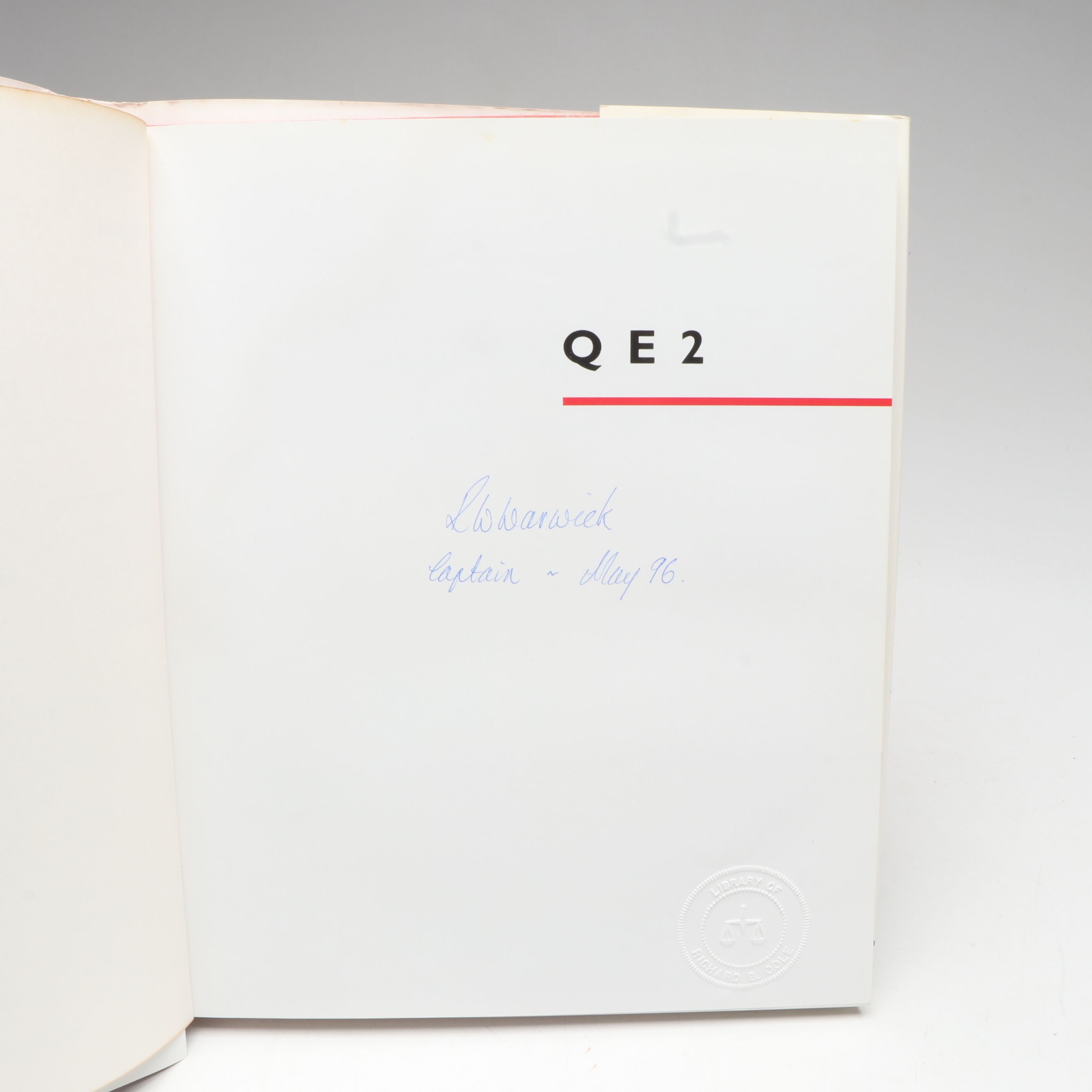 Signed Second Edition "QE2" by Ronald W. Warwick and More Books