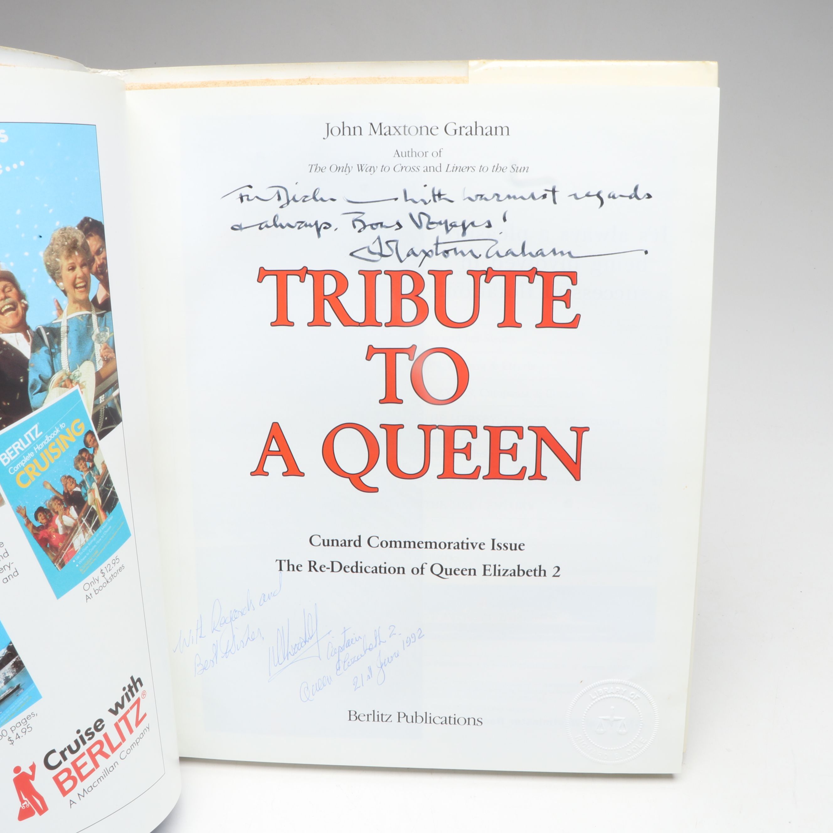 Signed Second Edition "QE2" by Ronald W. Warwick and More Books
