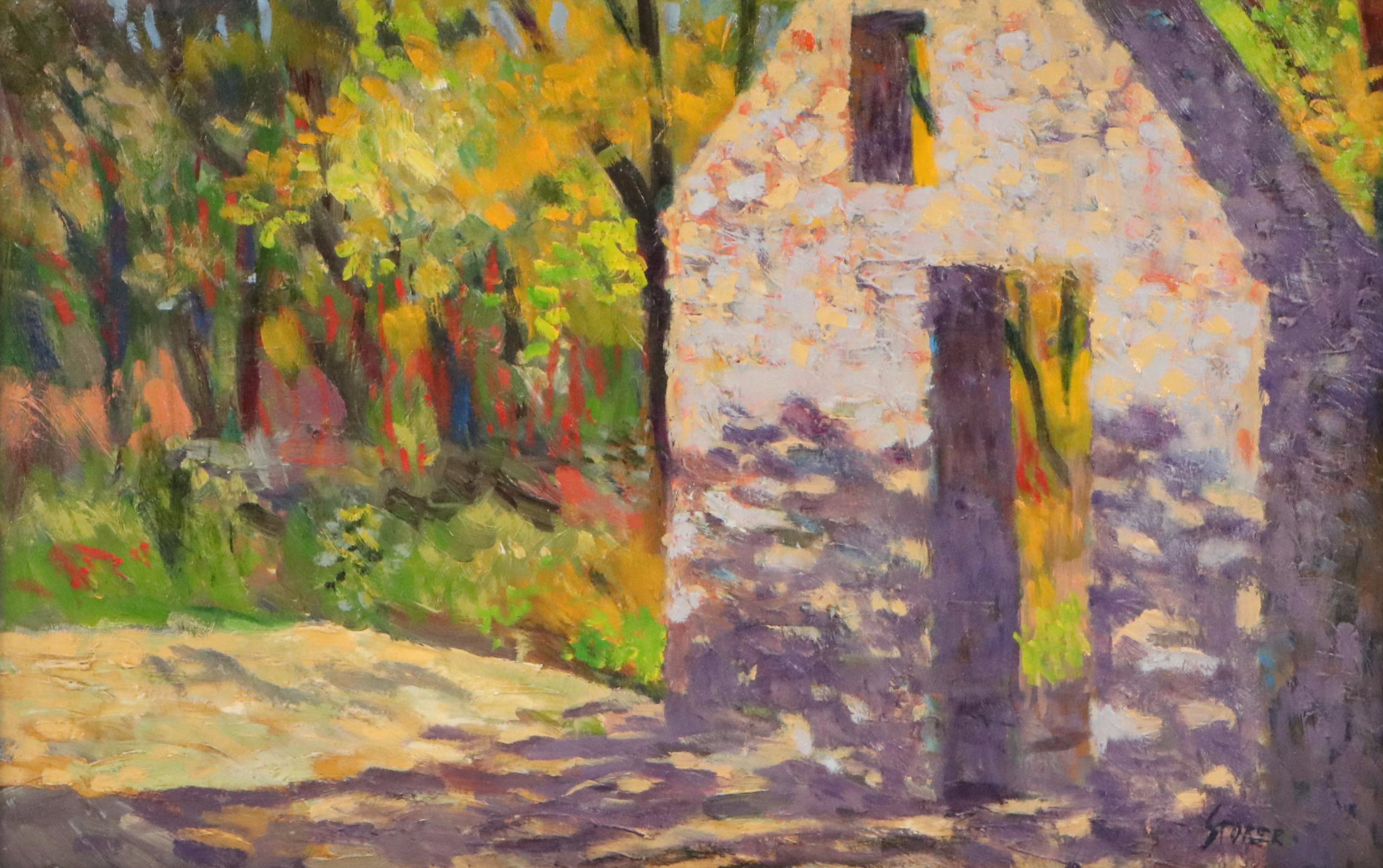 Greg Storer Impressionistic Oil Painting "Spirit Wall," 1992