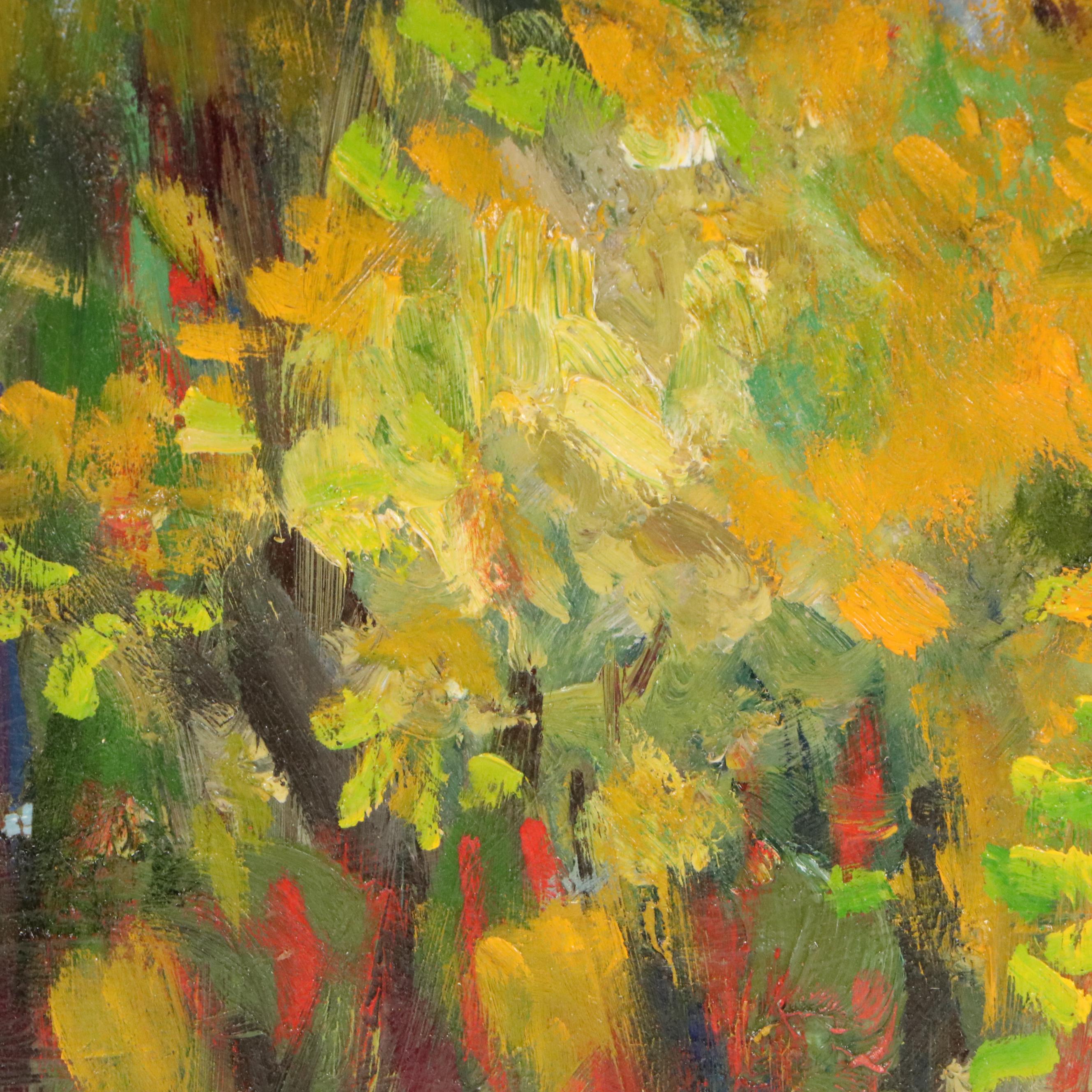 Greg Storer Impressionistic Oil Painting "Spirit Wall," 1992