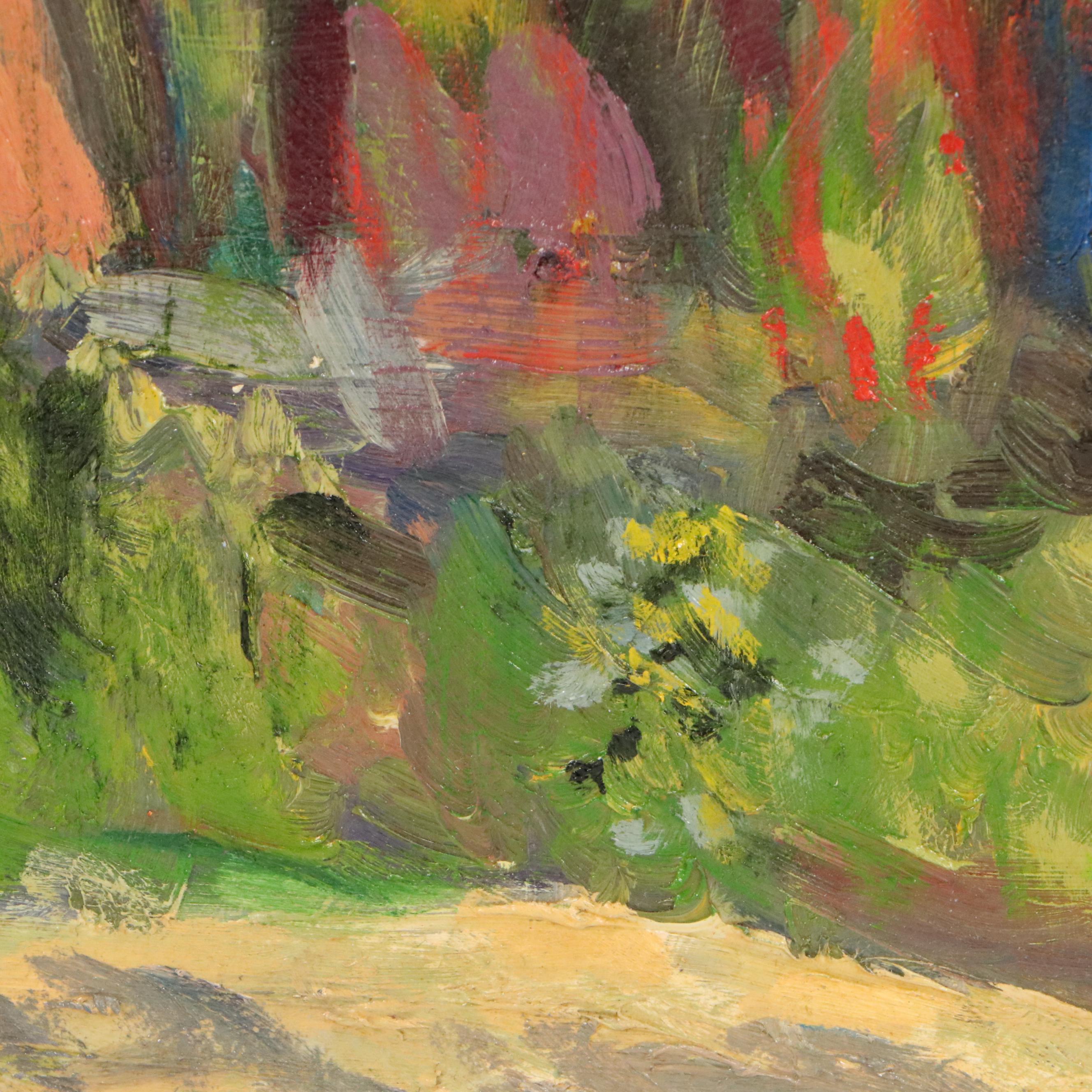 Greg Storer Impressionistic Oil Painting "Spirit Wall," 1992