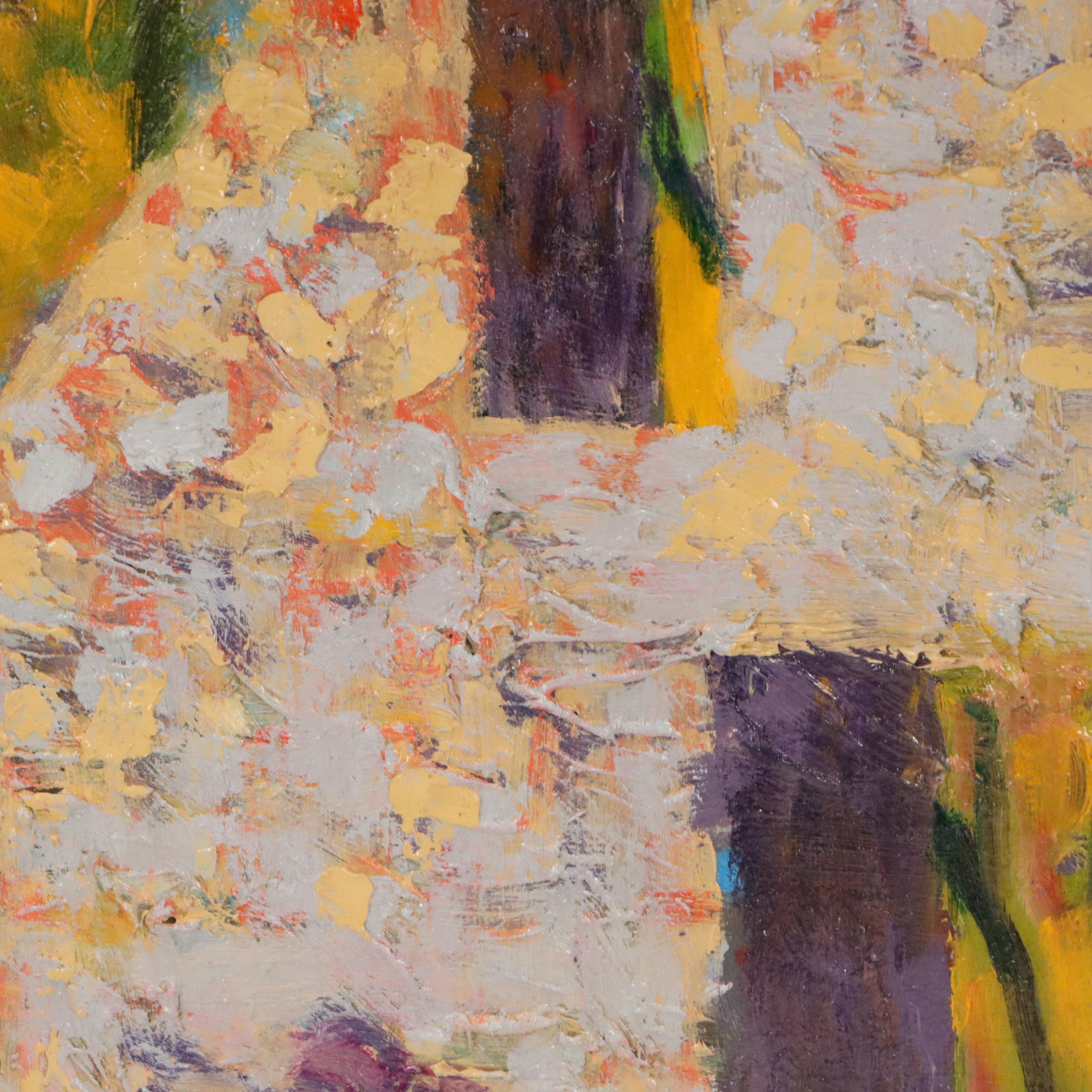 Greg Storer Impressionistic Oil Painting "Spirit Wall," 1992