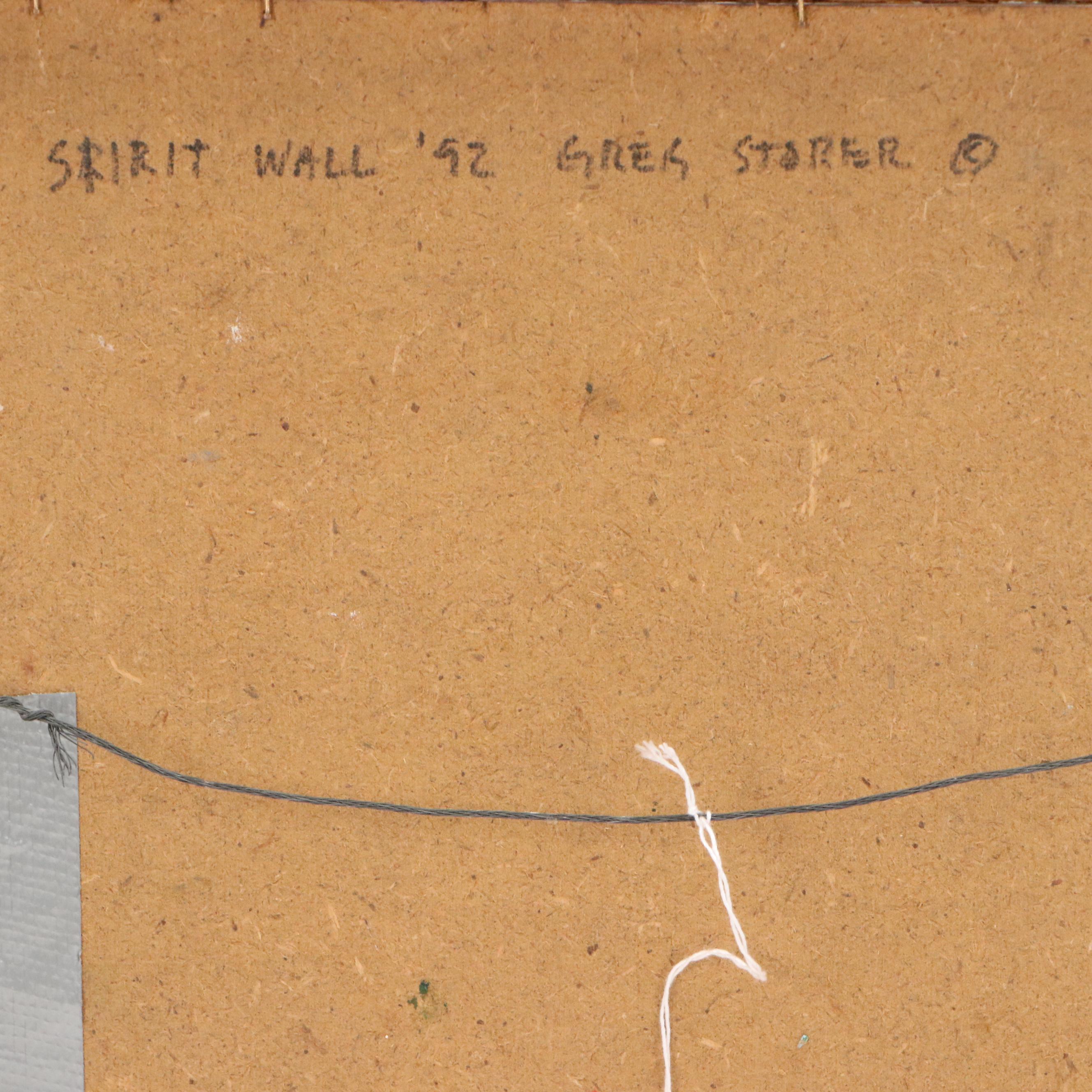 Greg Storer Impressionistic Oil Painting "Spirit Wall," 1992