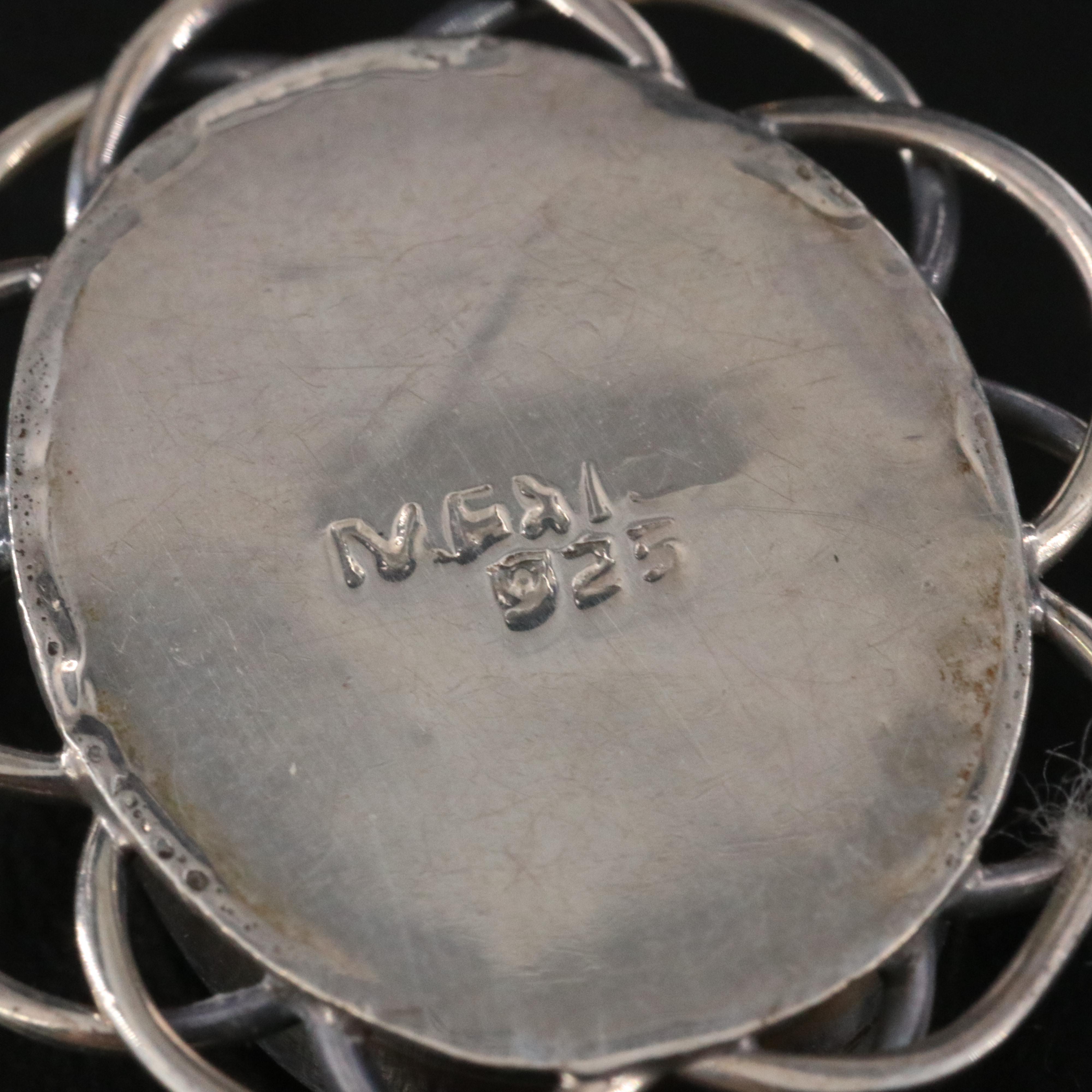 Southwestern Sterling Faux Turquoise Earrings