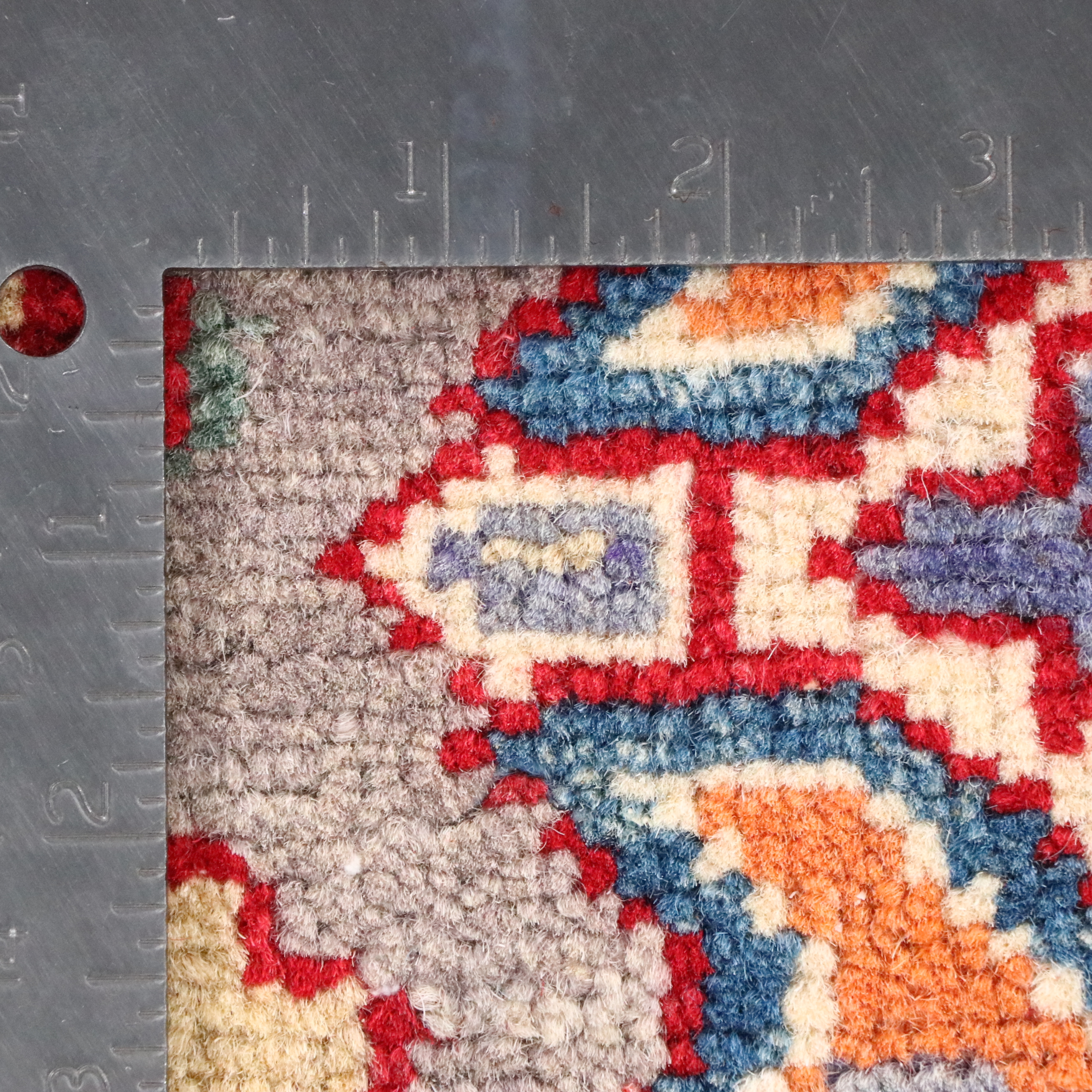 4'1 x 6' Hand-Knotted Pakistani Kazak Area Rug