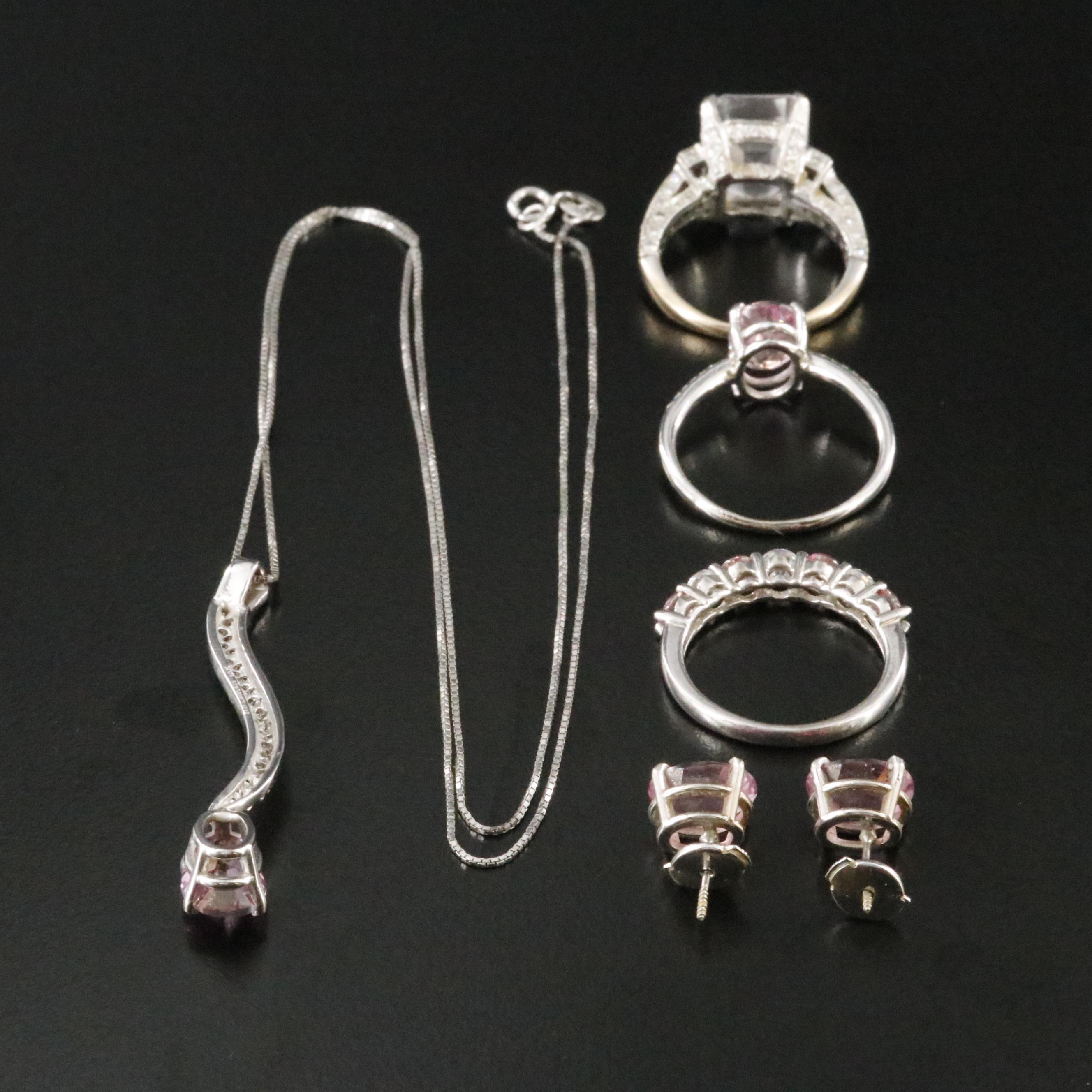 18K, 14K and Sterling Jewelry Featuring Sapphire, CZ, Diamond