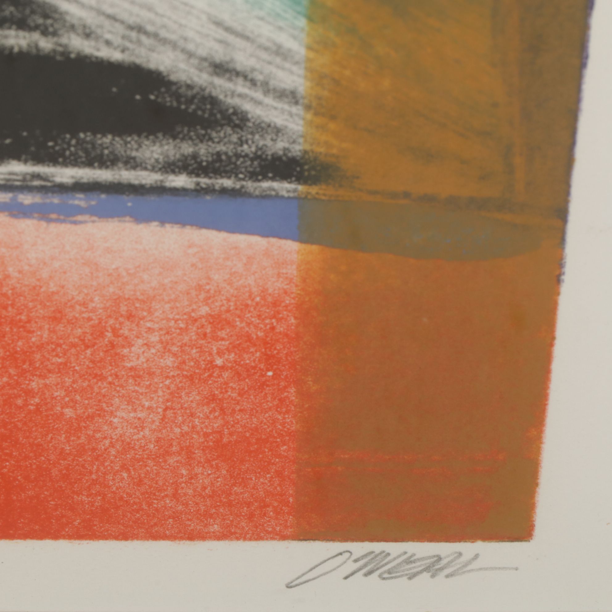 Janet O'Neal Abstract Expressionist Monoprint Portrait "Seat of the Soul"