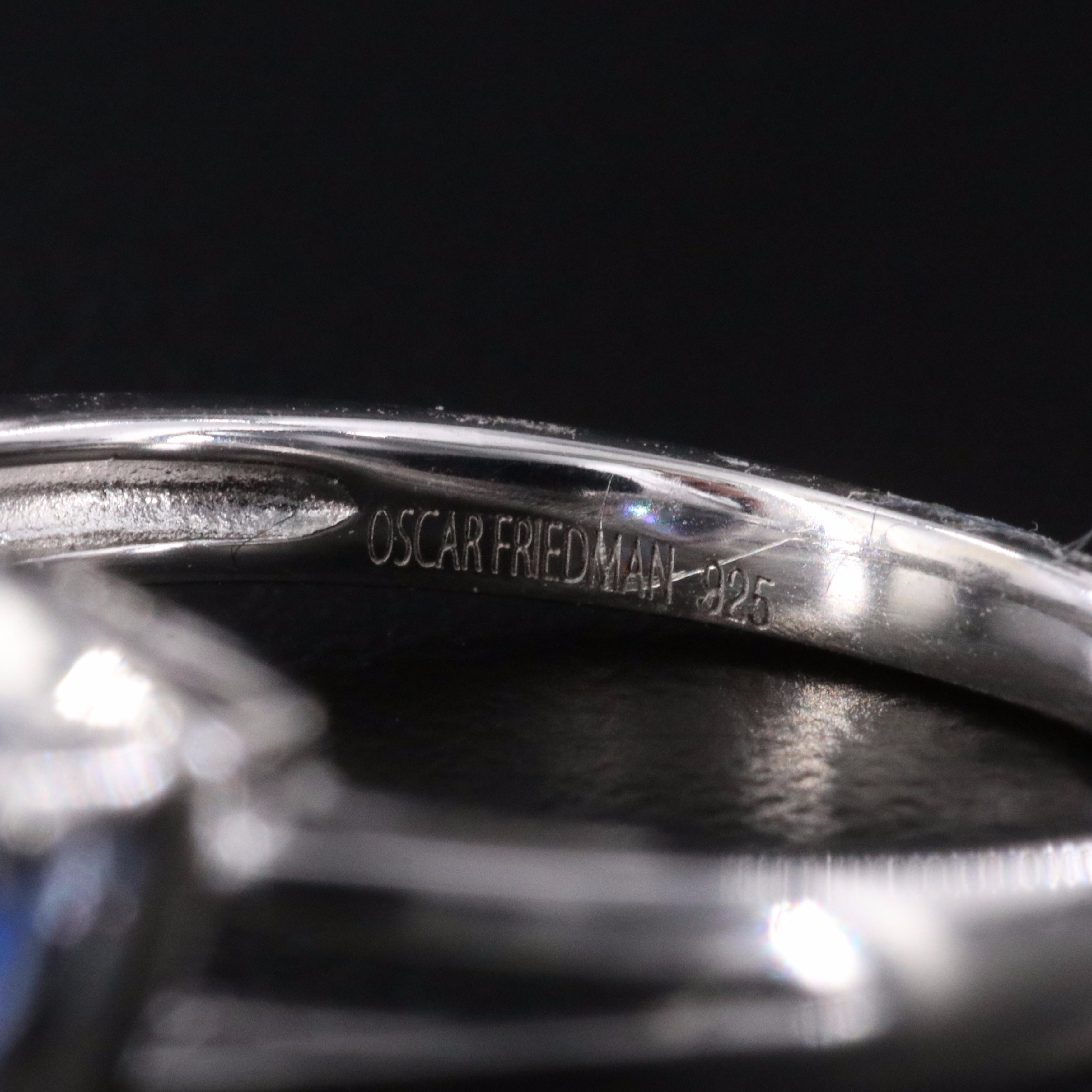 Oscar Friedman Sterling Tanzanite Ring