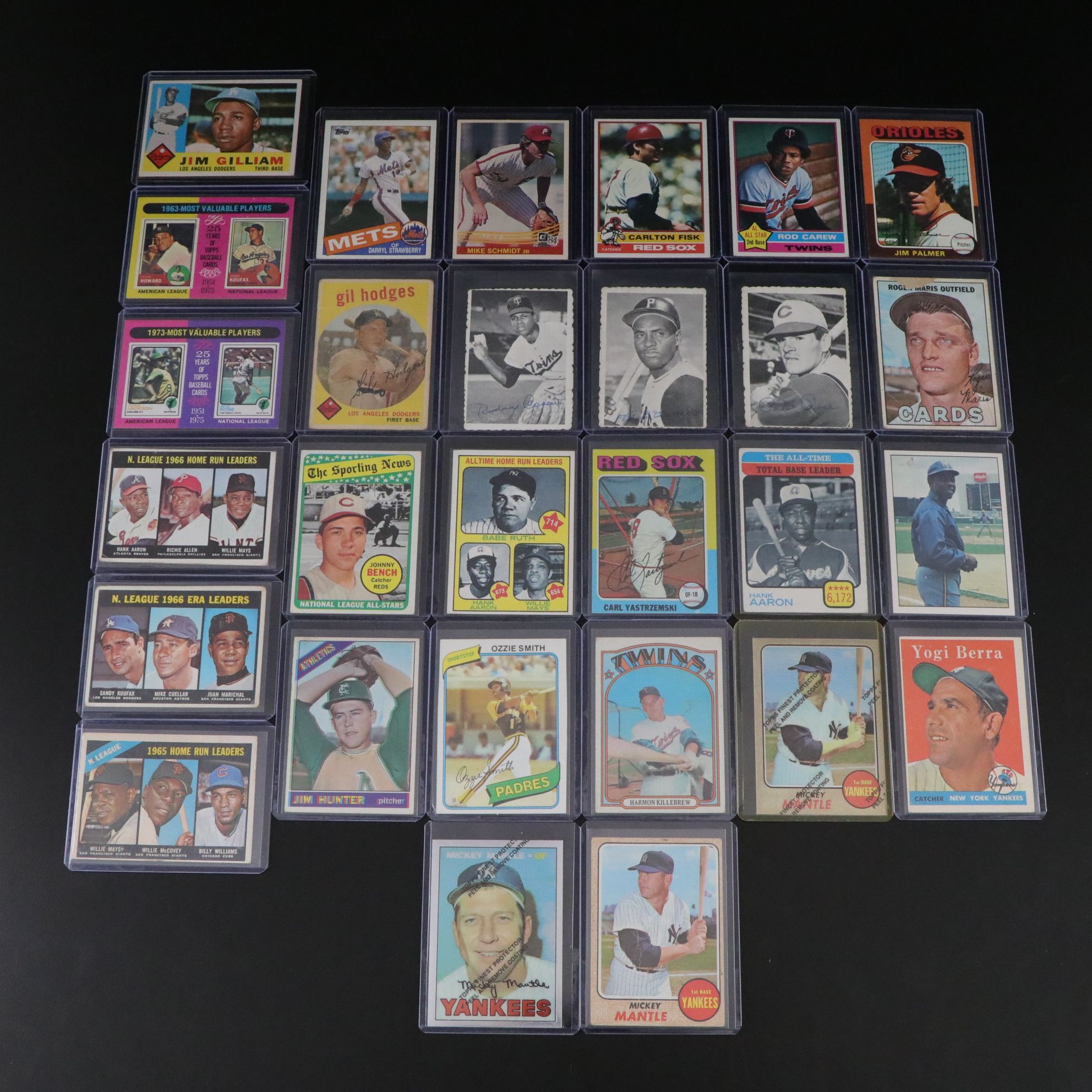 Topps Baseball Card Collection Featuring Mickey Mantel & More