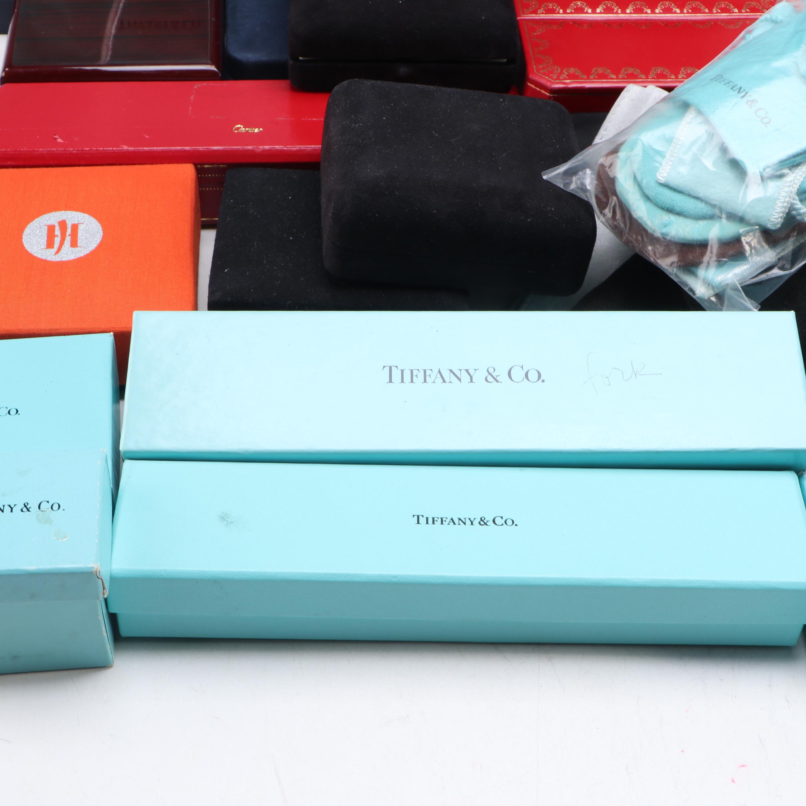 Tiffany & Co., Cartier, David Yurman and Other Jewelry Boxes, Boxes & Dust Bags