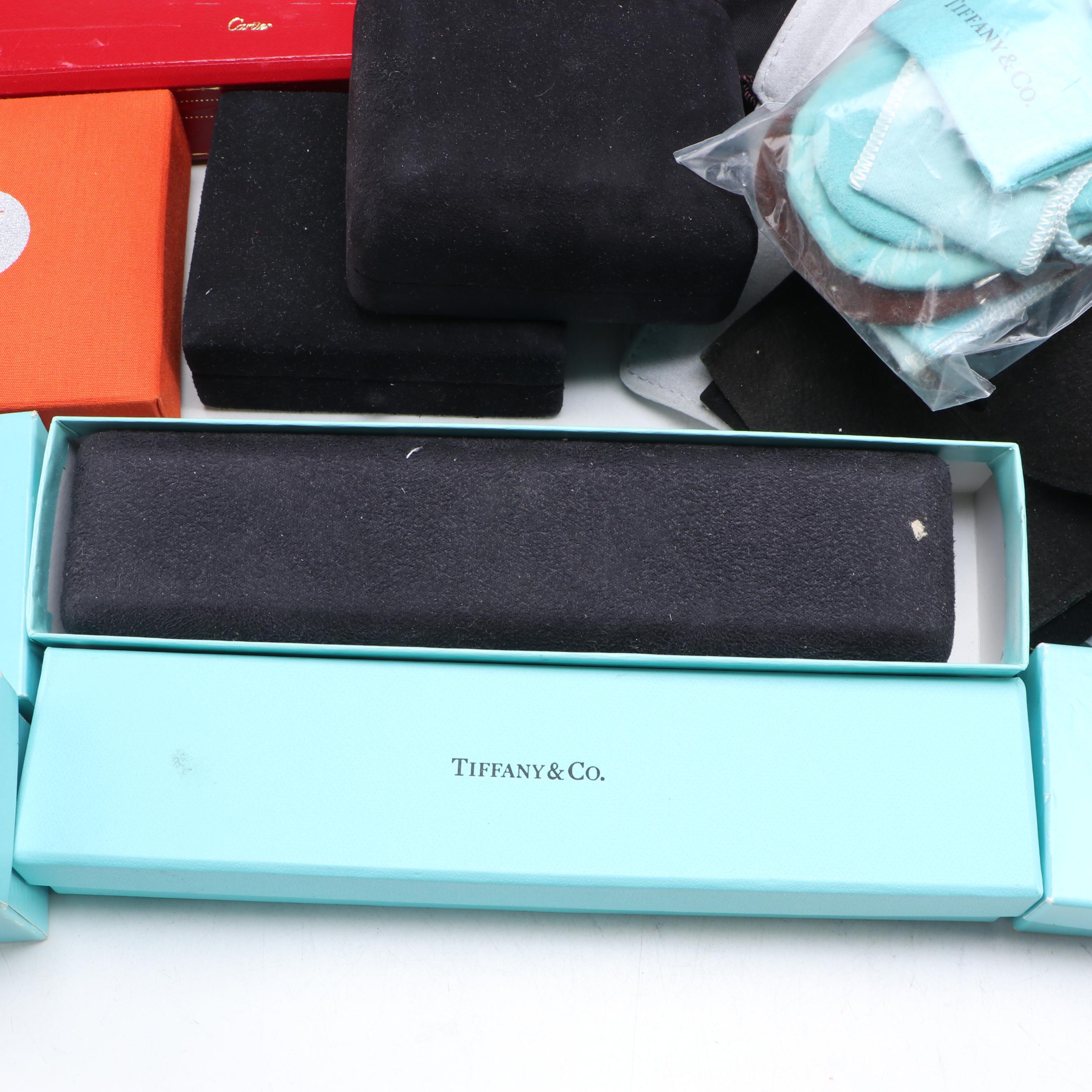 Tiffany & Co., Cartier, David Yurman and Other Jewelry Boxes, Boxes & Dust Bags