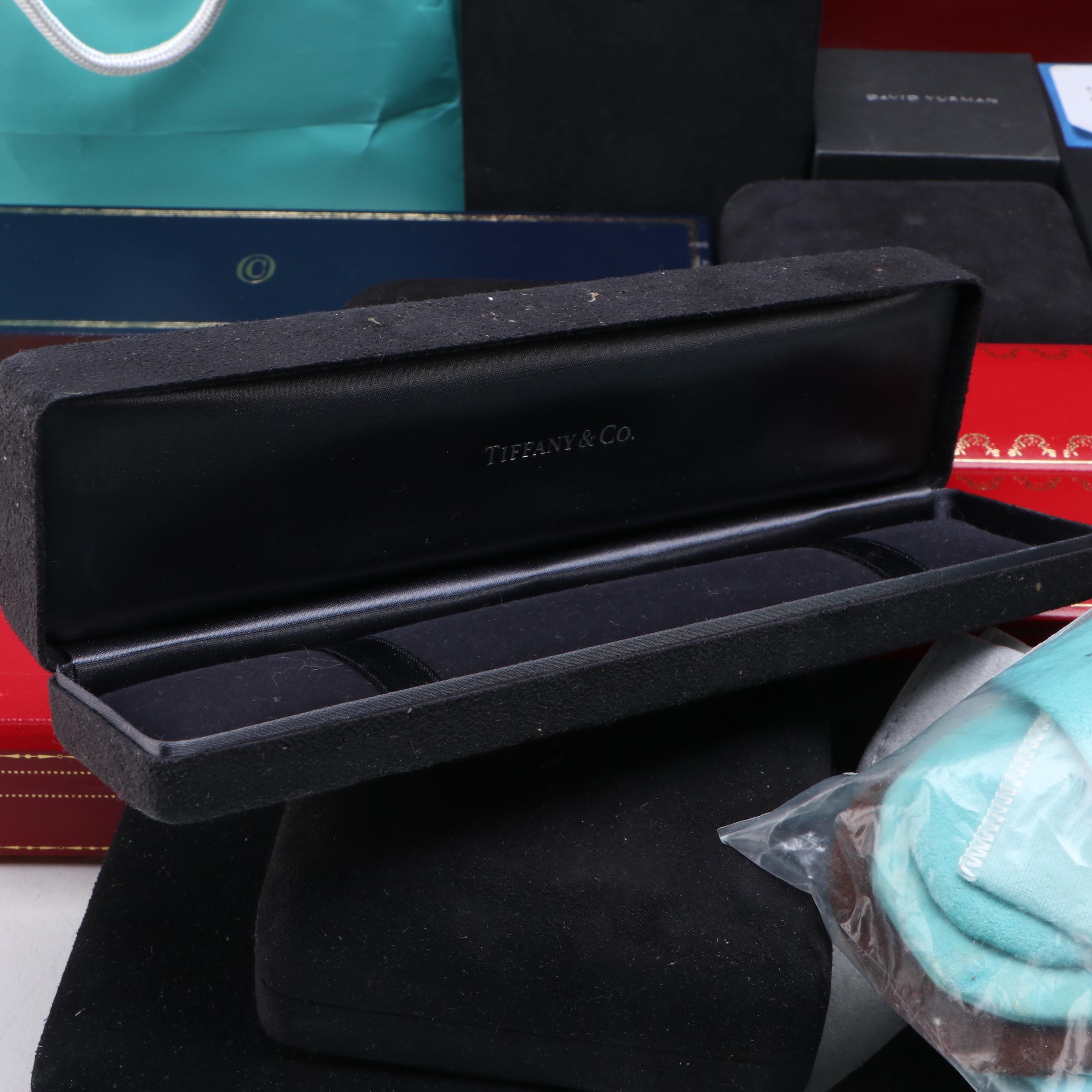 Tiffany & Co., Cartier, David Yurman and Other Jewelry Boxes, Boxes & Dust Bags