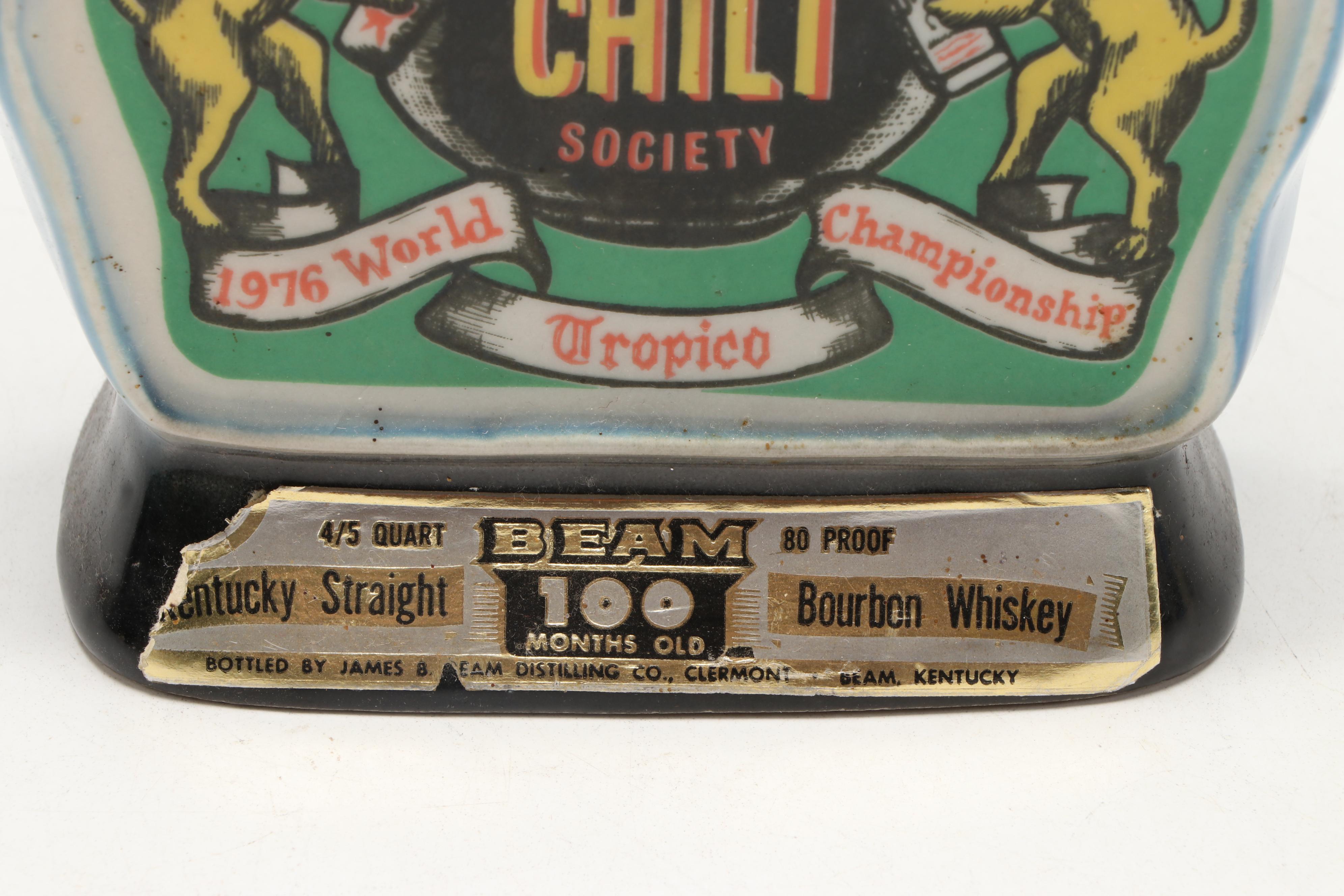 Jim Beam Chili Championship Bourbon Decanter with Japanese Chef Figure