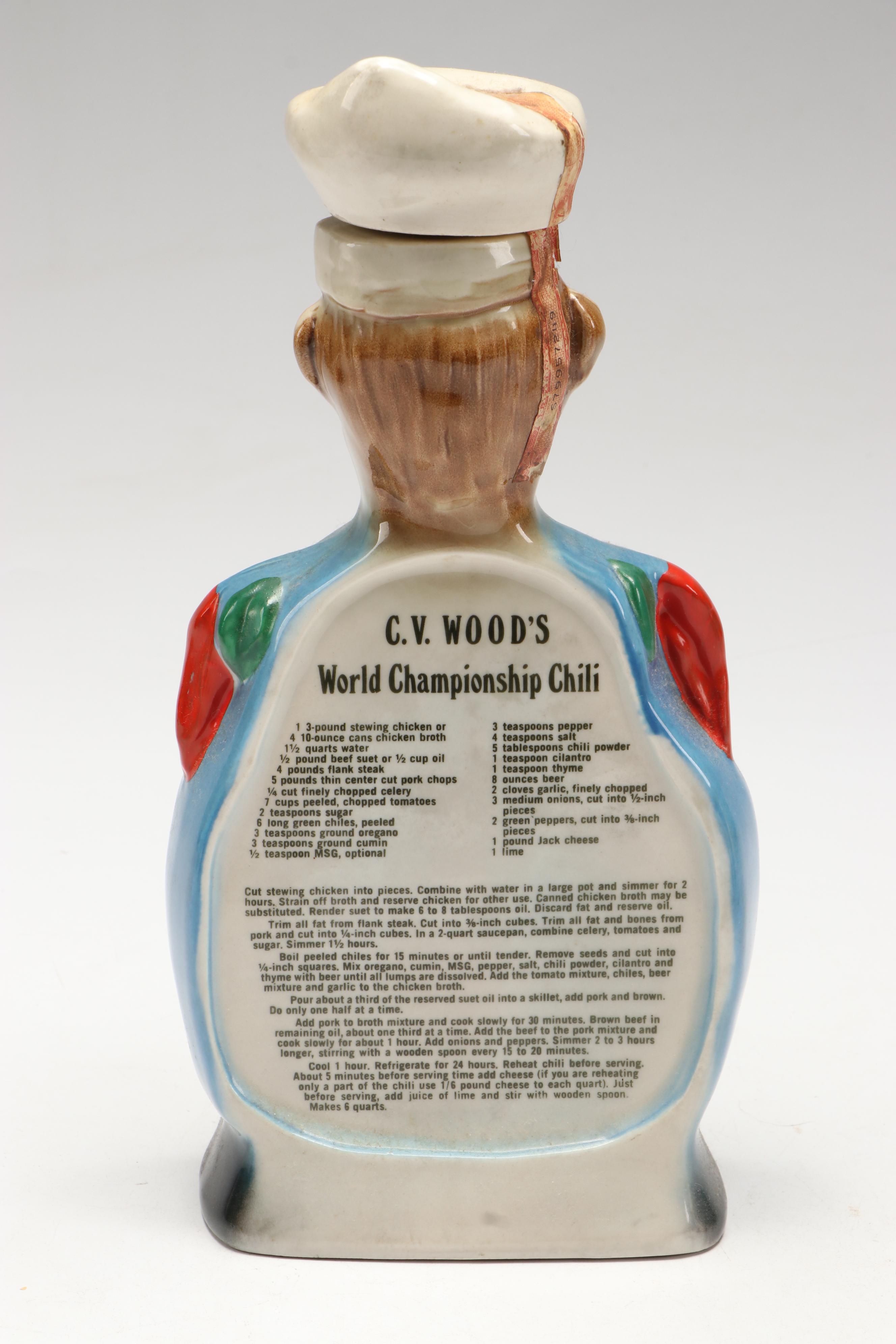 Jim Beam Chili Championship Bourbon Decanter with Japanese Chef Figure