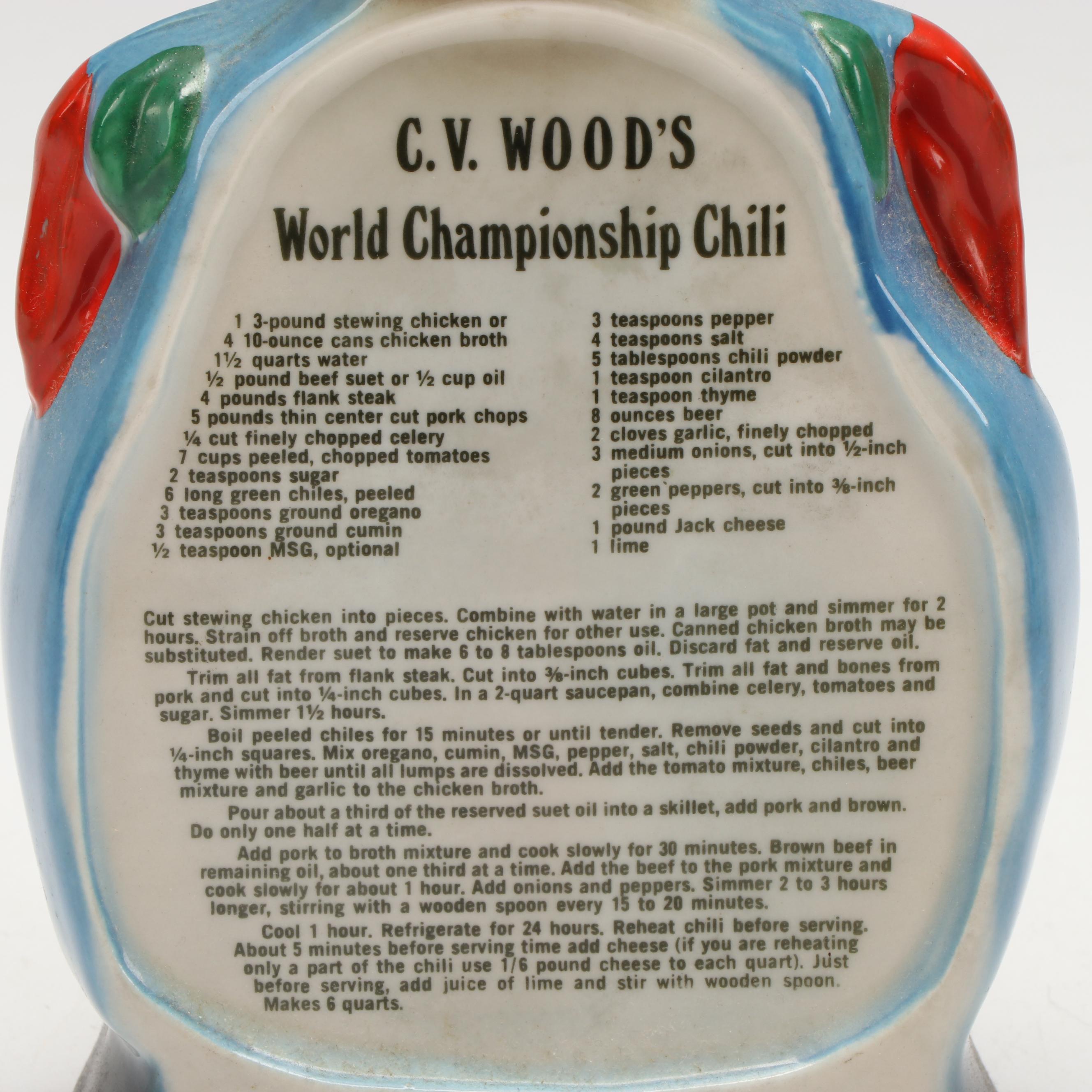 Jim Beam Chili Championship Bourbon Decanter with Japanese Chef Figure