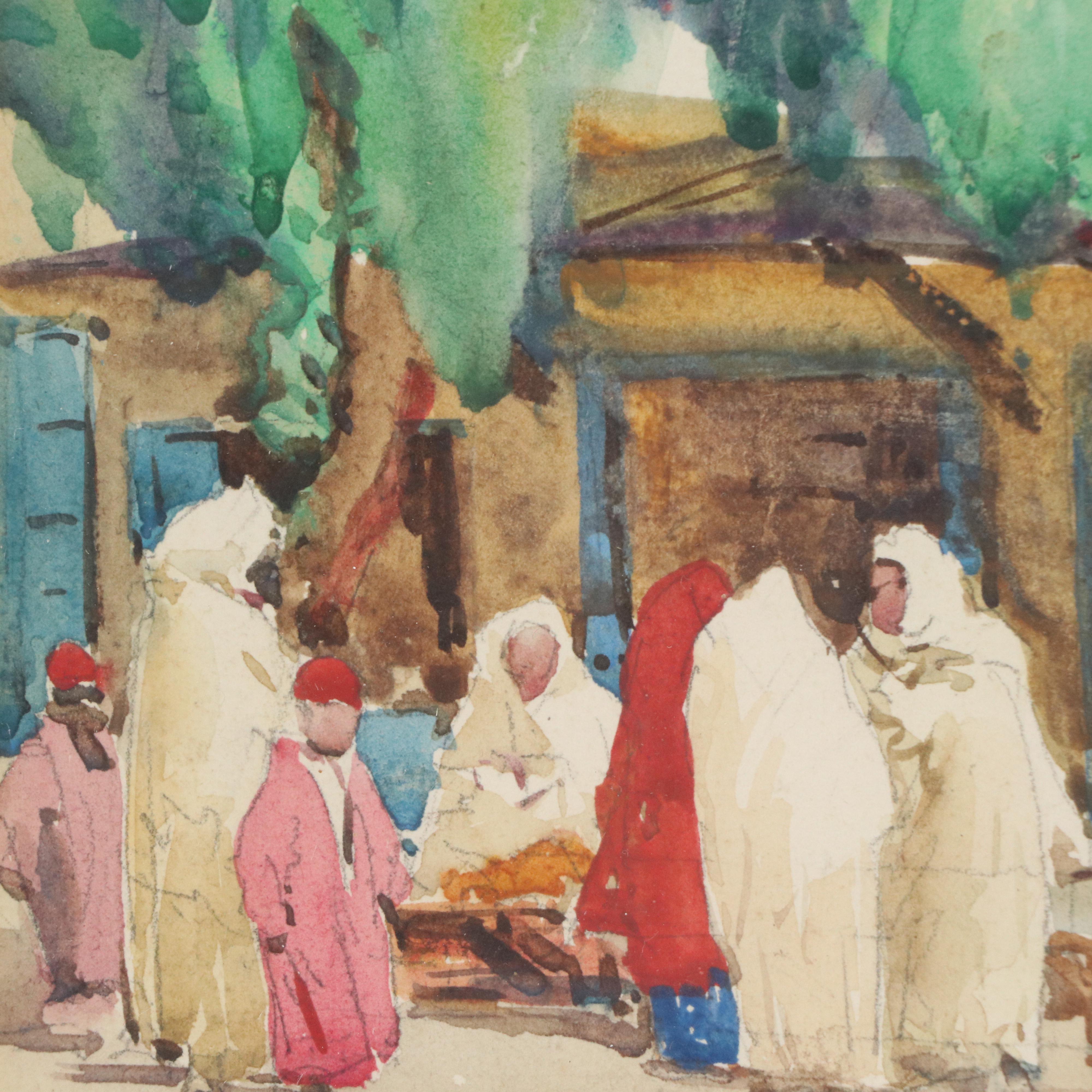 Robert Hawthorn Kitson Watercolor Painting "Kairouan," 1922