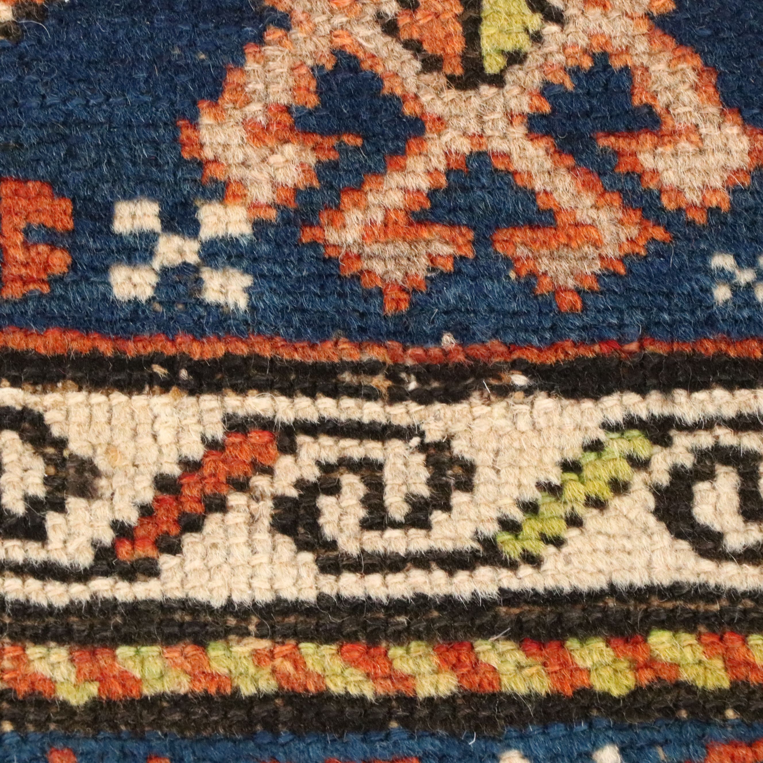 3'9 x 7'2 Hand-Knotted Caucasian Kazak Area Rug