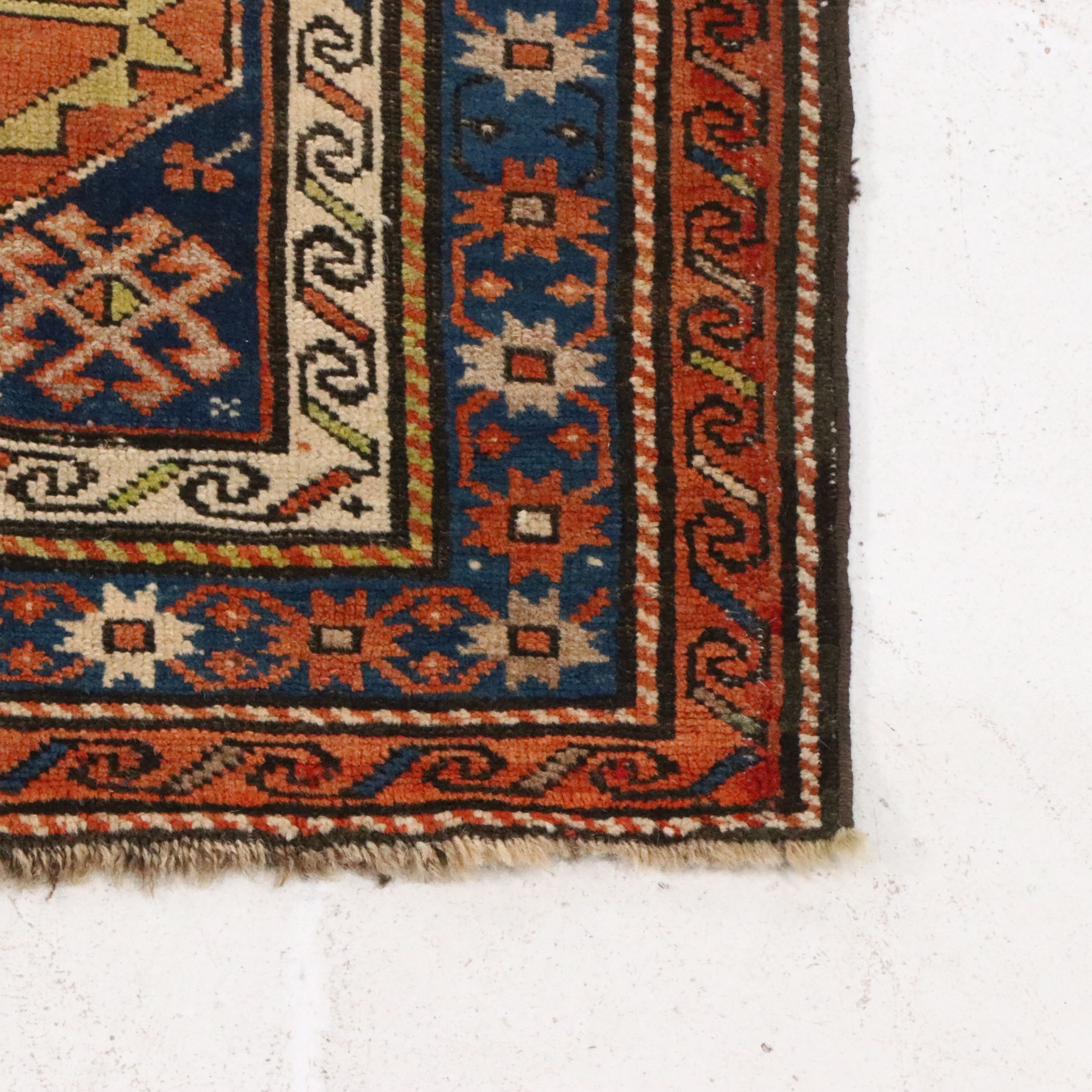 3'9 x 7'2 Hand-Knotted Caucasian Kazak Area Rug