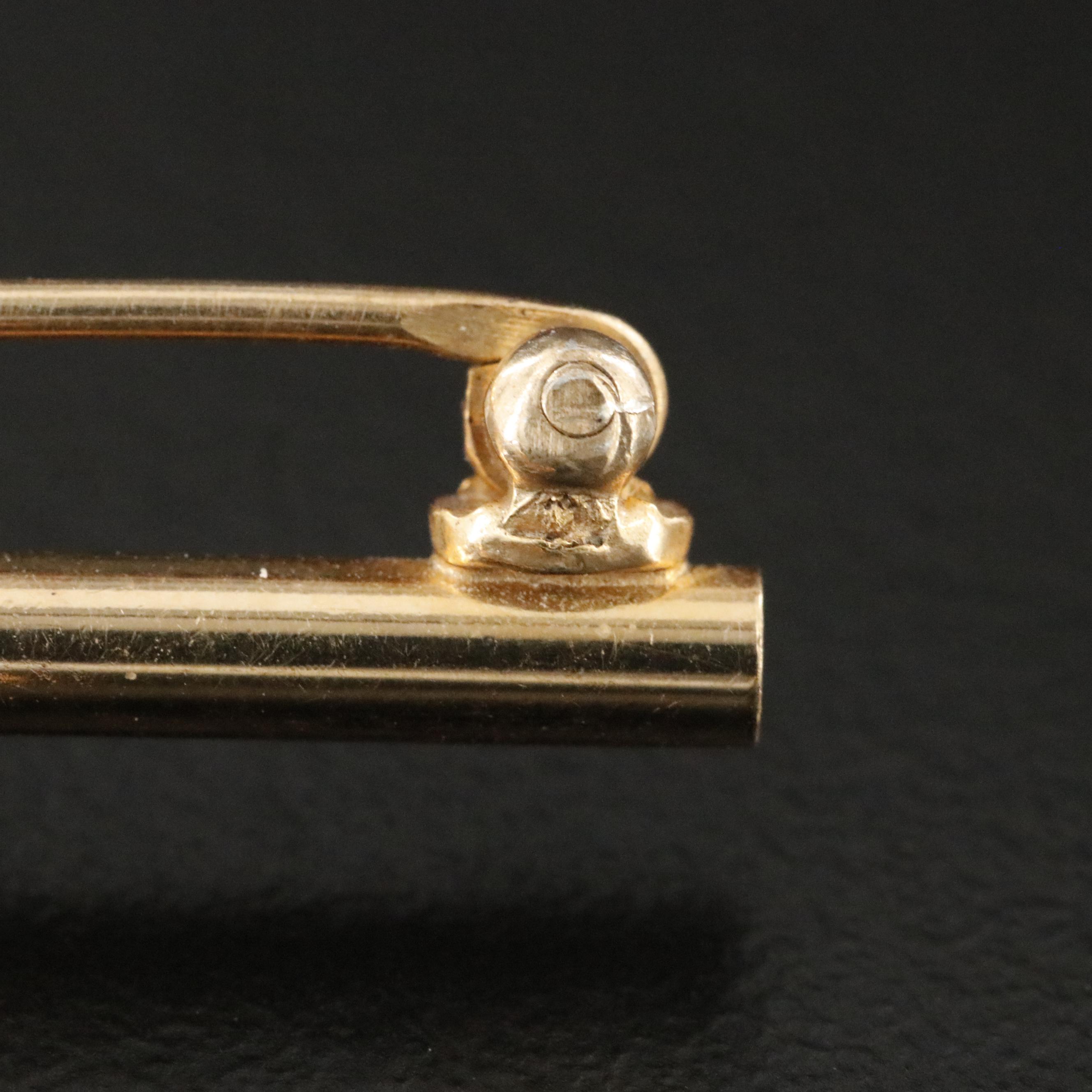 Vintage 10K Floral Tassel Brooch