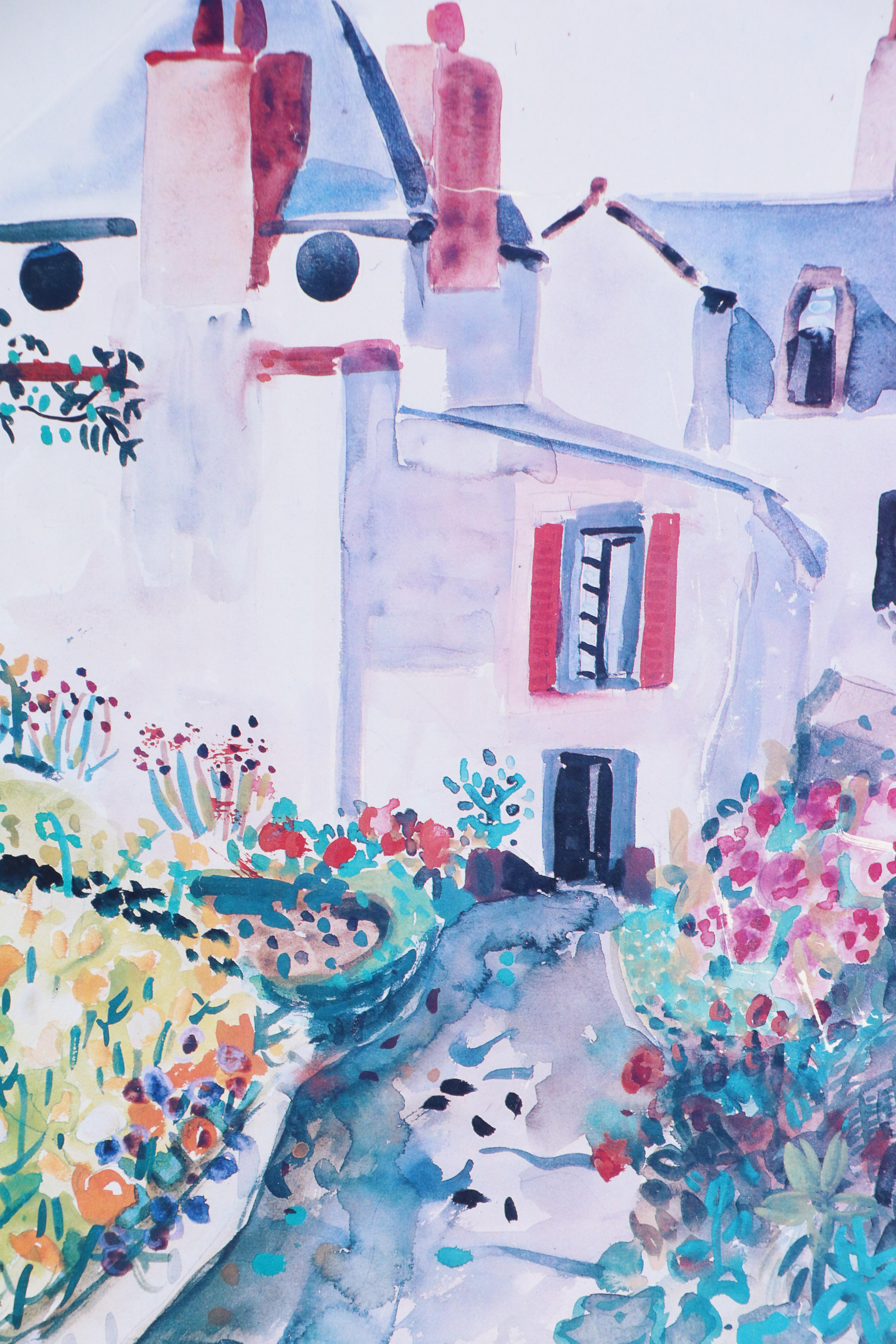 Alexandre Minguet Offset Lithograph "Maison du Peintre à Pont-Aven," 1990