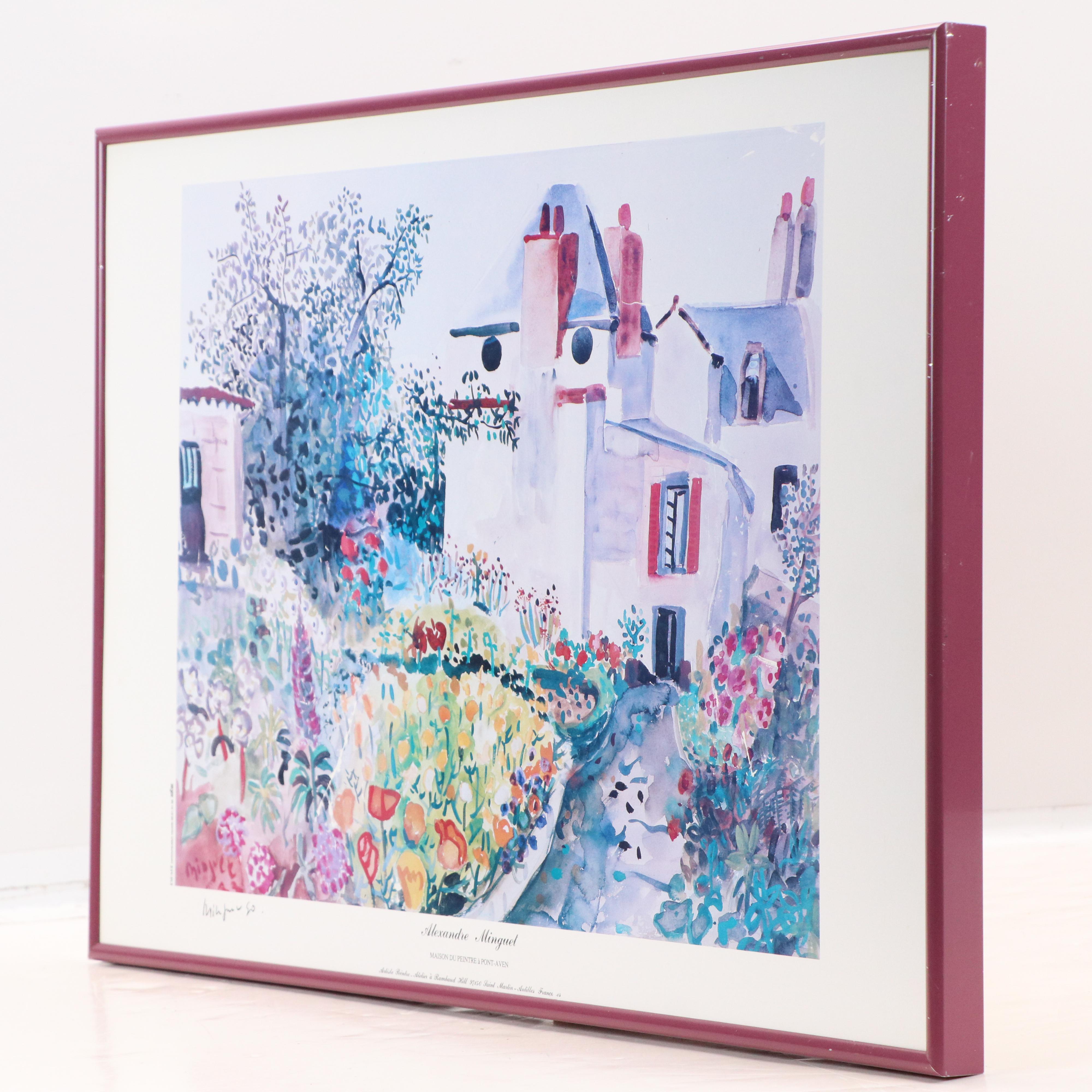 Alexandre Minguet Offset Lithograph "Maison du Peintre à Pont-Aven," 1990
