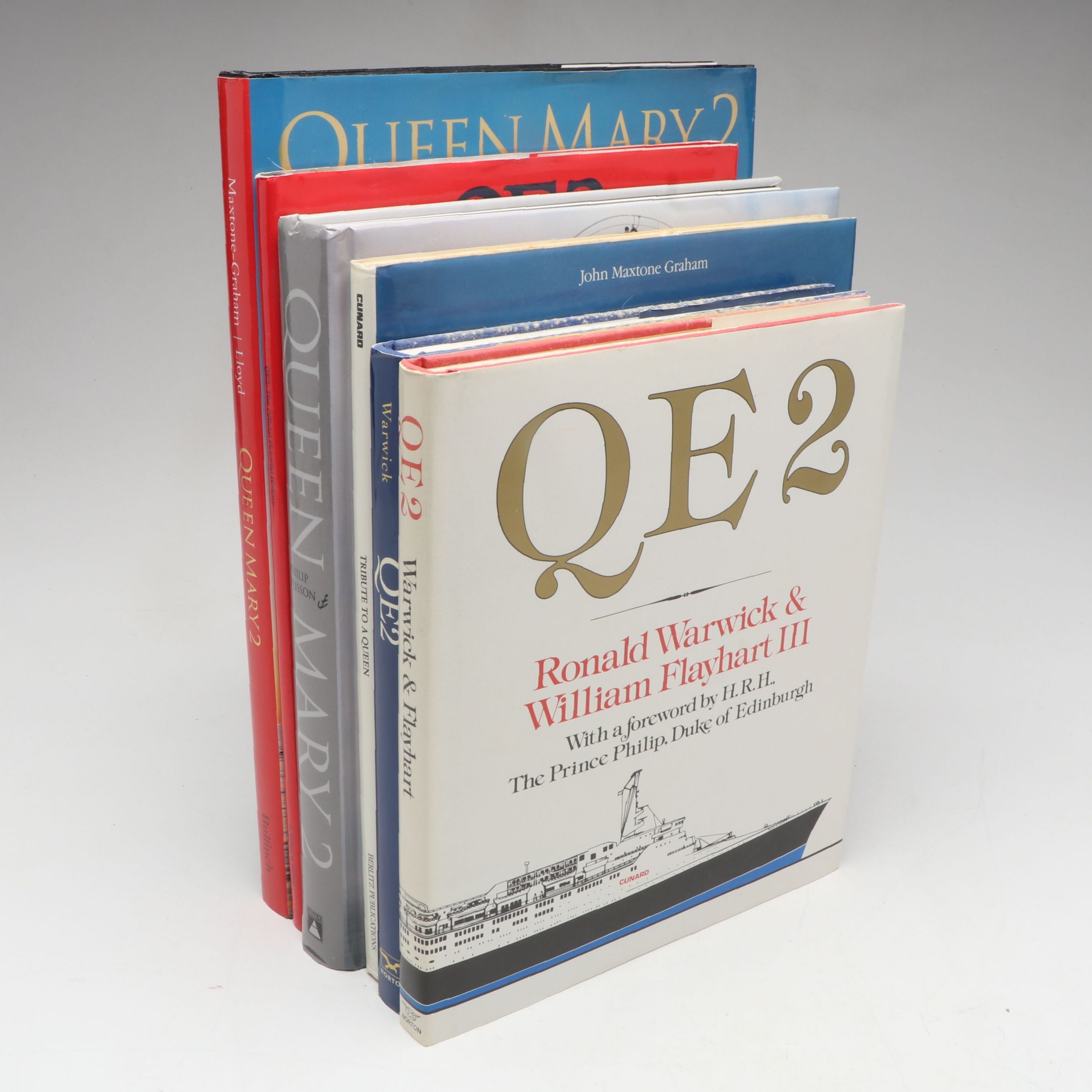 Signed Second Edition "QE2" by Ronald W. Warwick and More Books