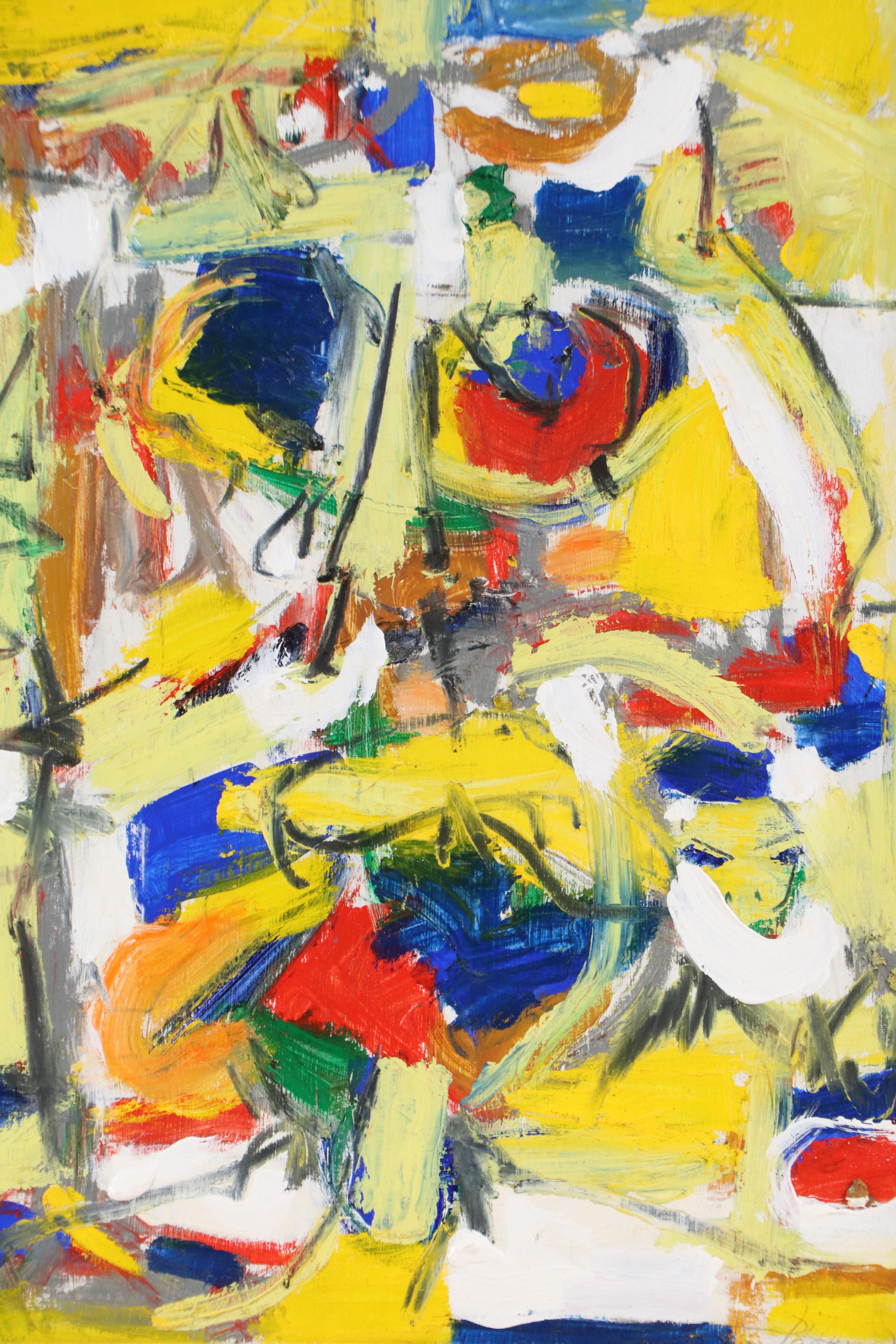 Paylor Primary Color Acrylic Abstract Painting, 2002