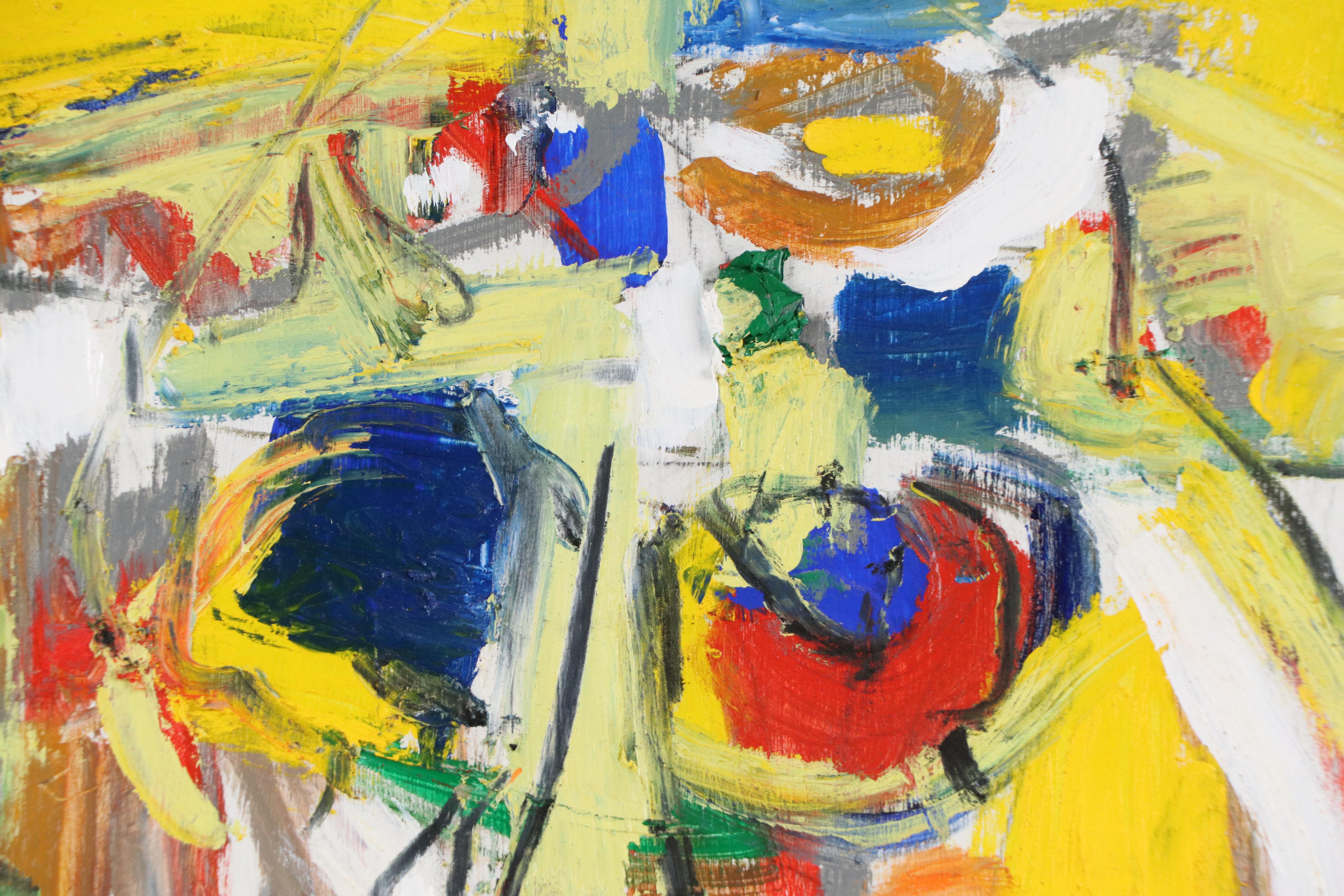 Paylor Primary Color Acrylic Abstract Painting, 2002