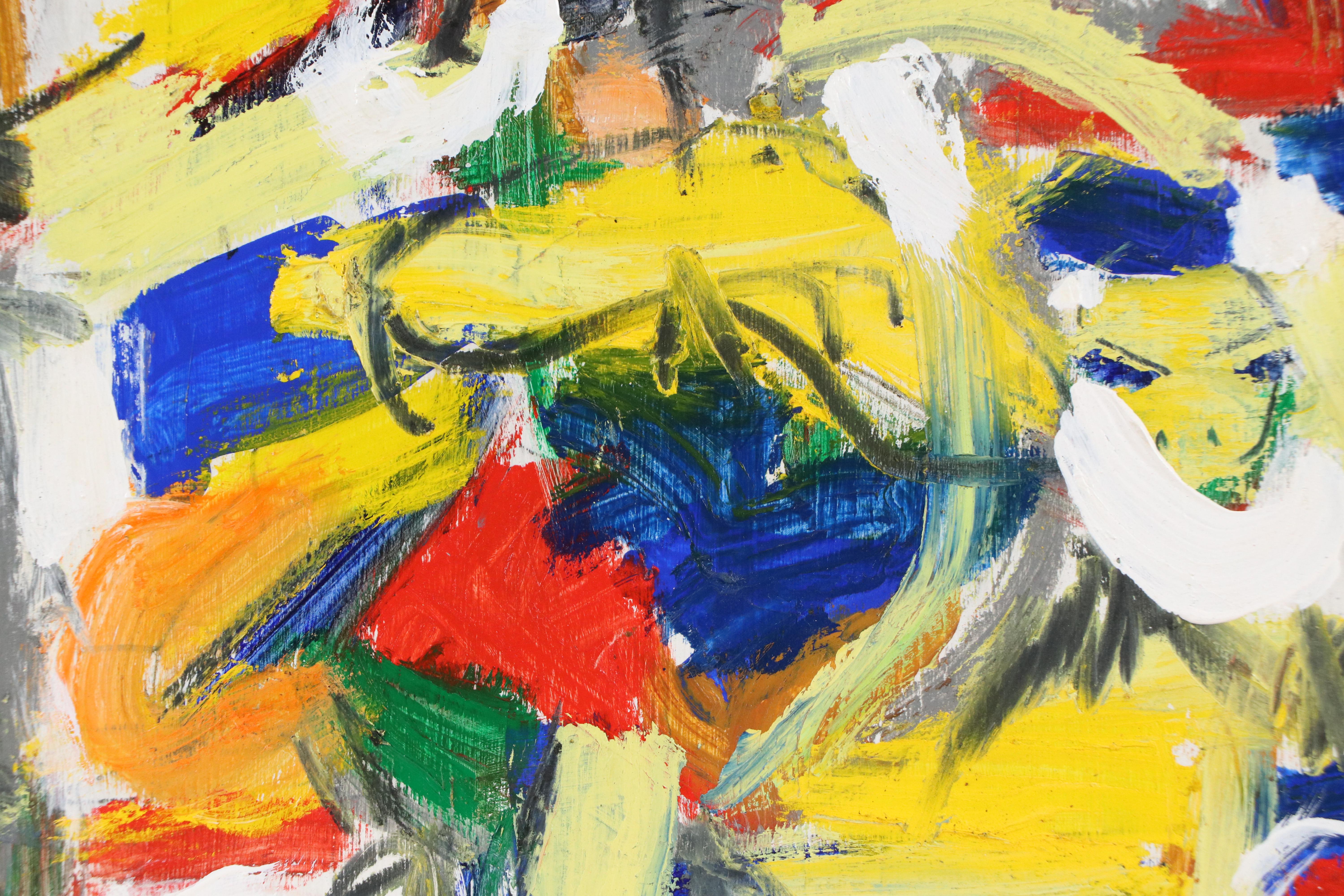 Paylor Primary Color Acrylic Abstract Painting, 2002