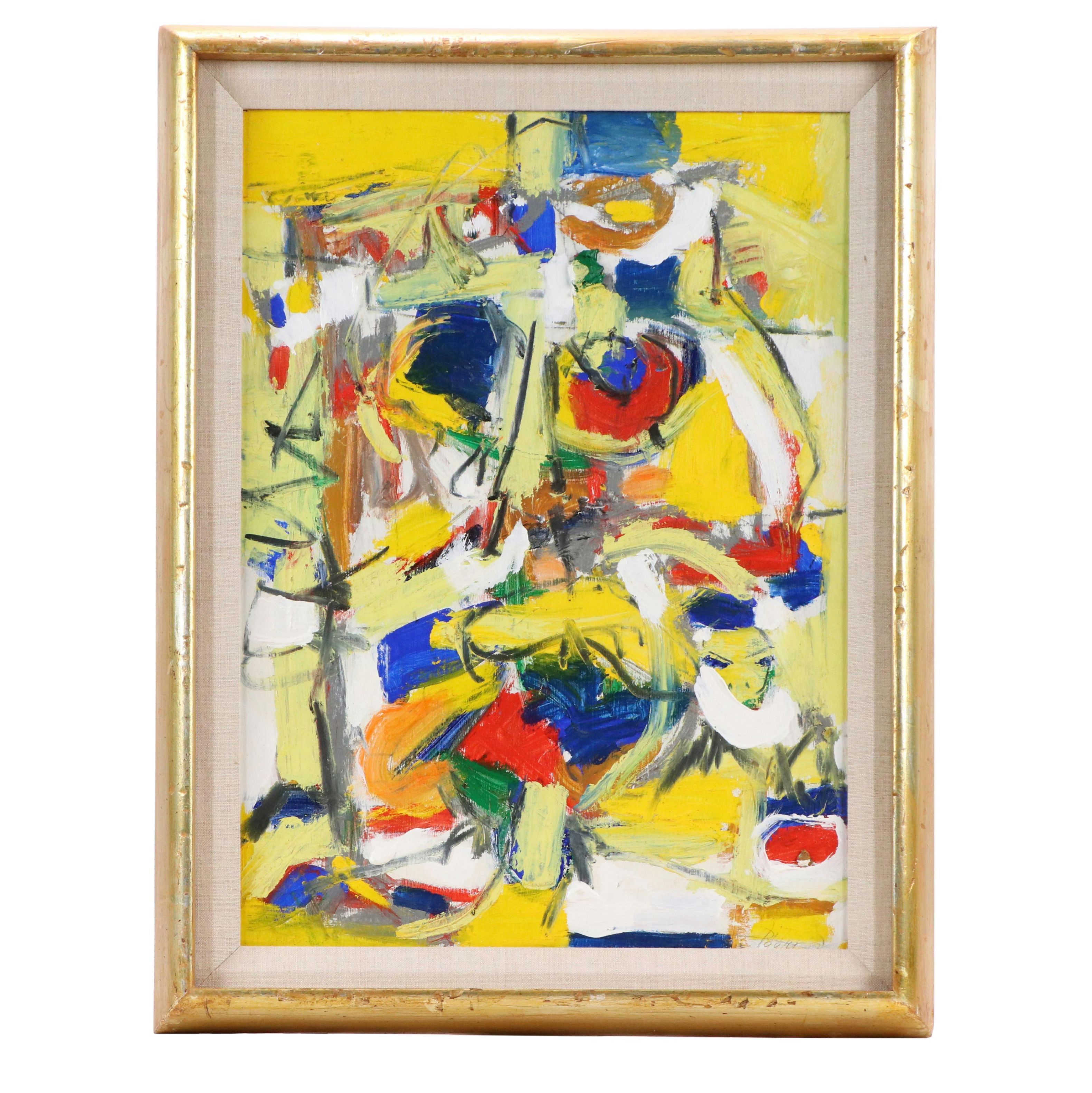 Paylor Primary Color Acrylic Abstract Painting, 2002