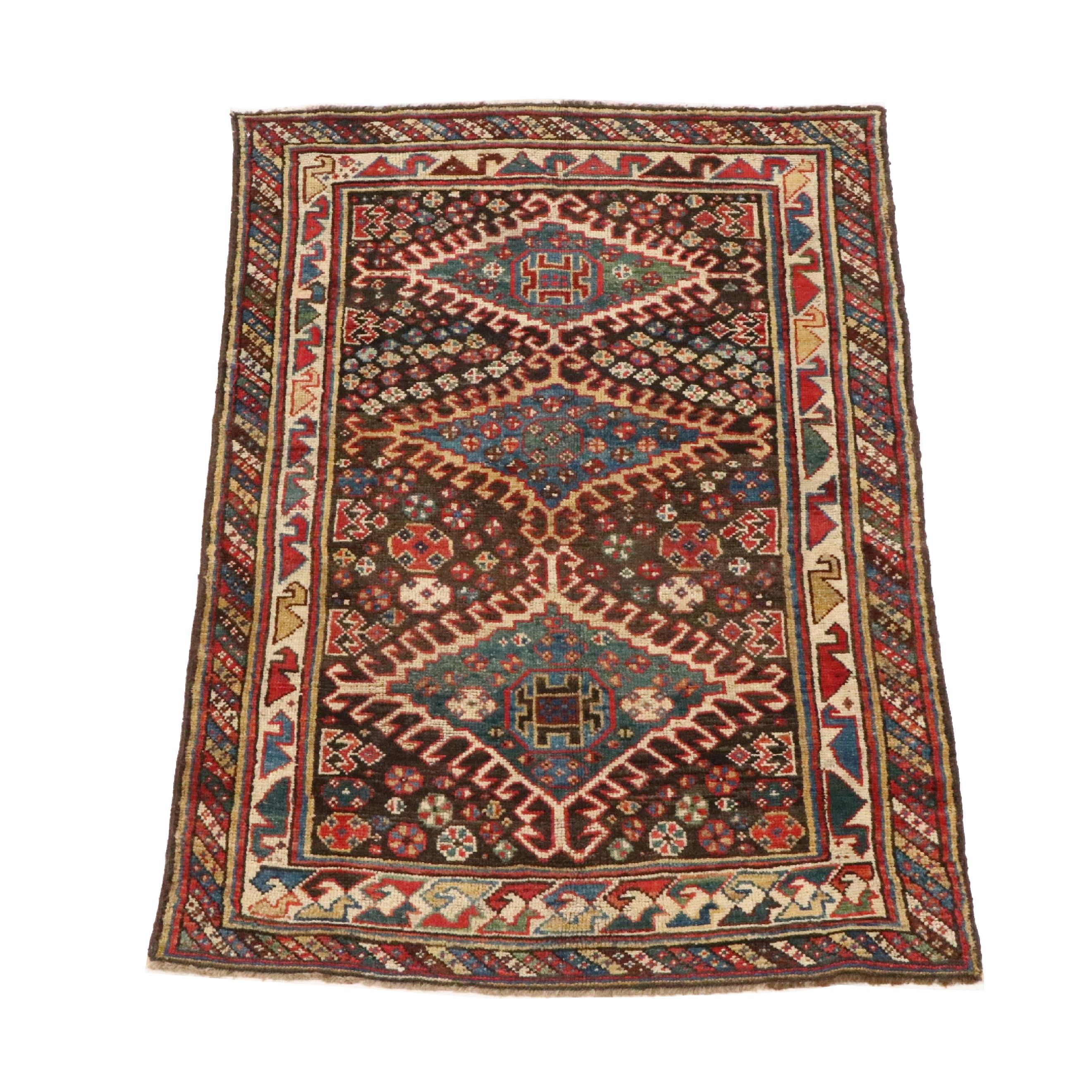 3'2 x 5'3 Hand-Knotted Western Turkish Village Accent Rug