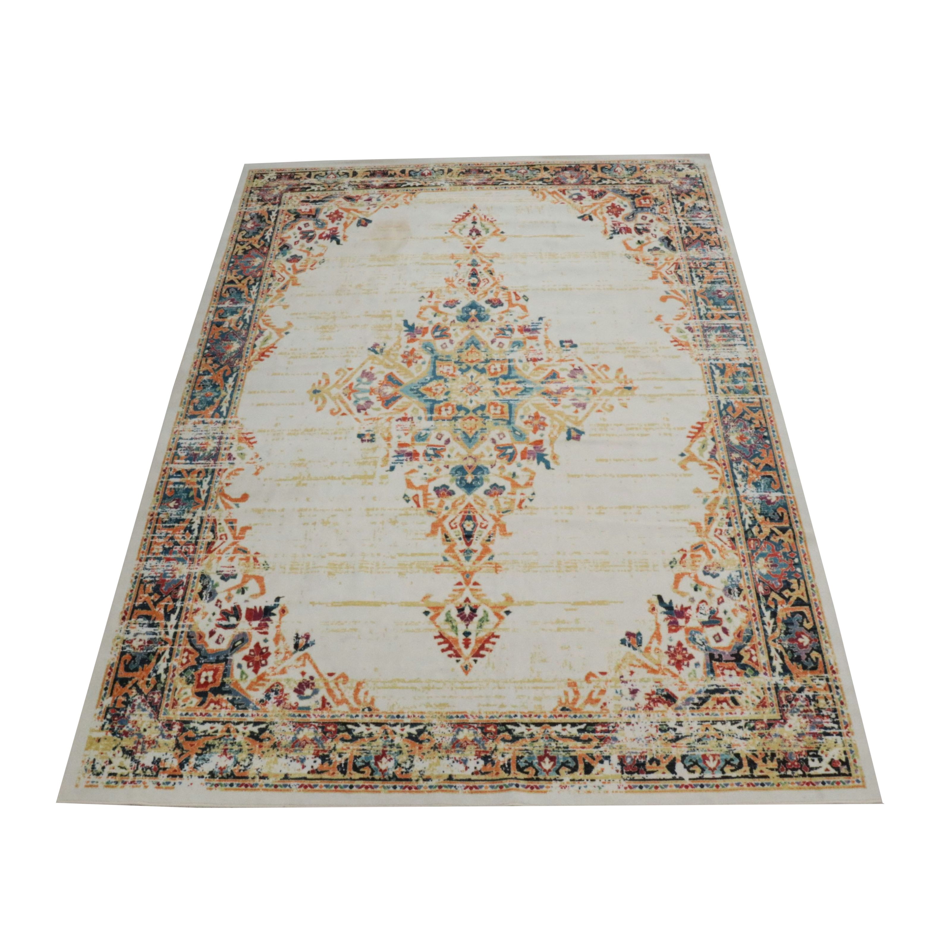 9'11 x 13'11 Machine Made and Printed Oriental Style Room Sized Rug