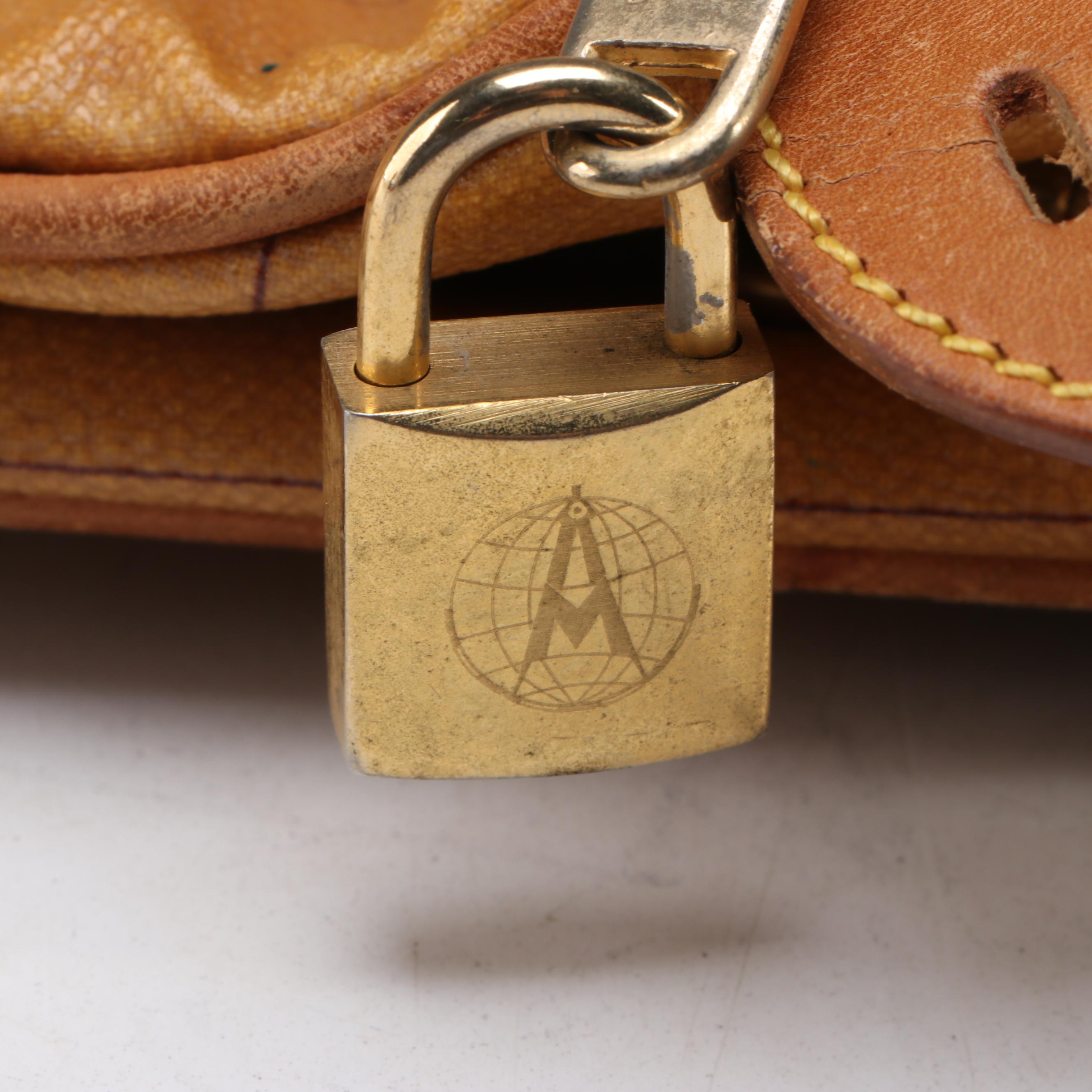 Alviero Martini 1ª Classe Large Travel Duffle in Geo Print Coated Canvas