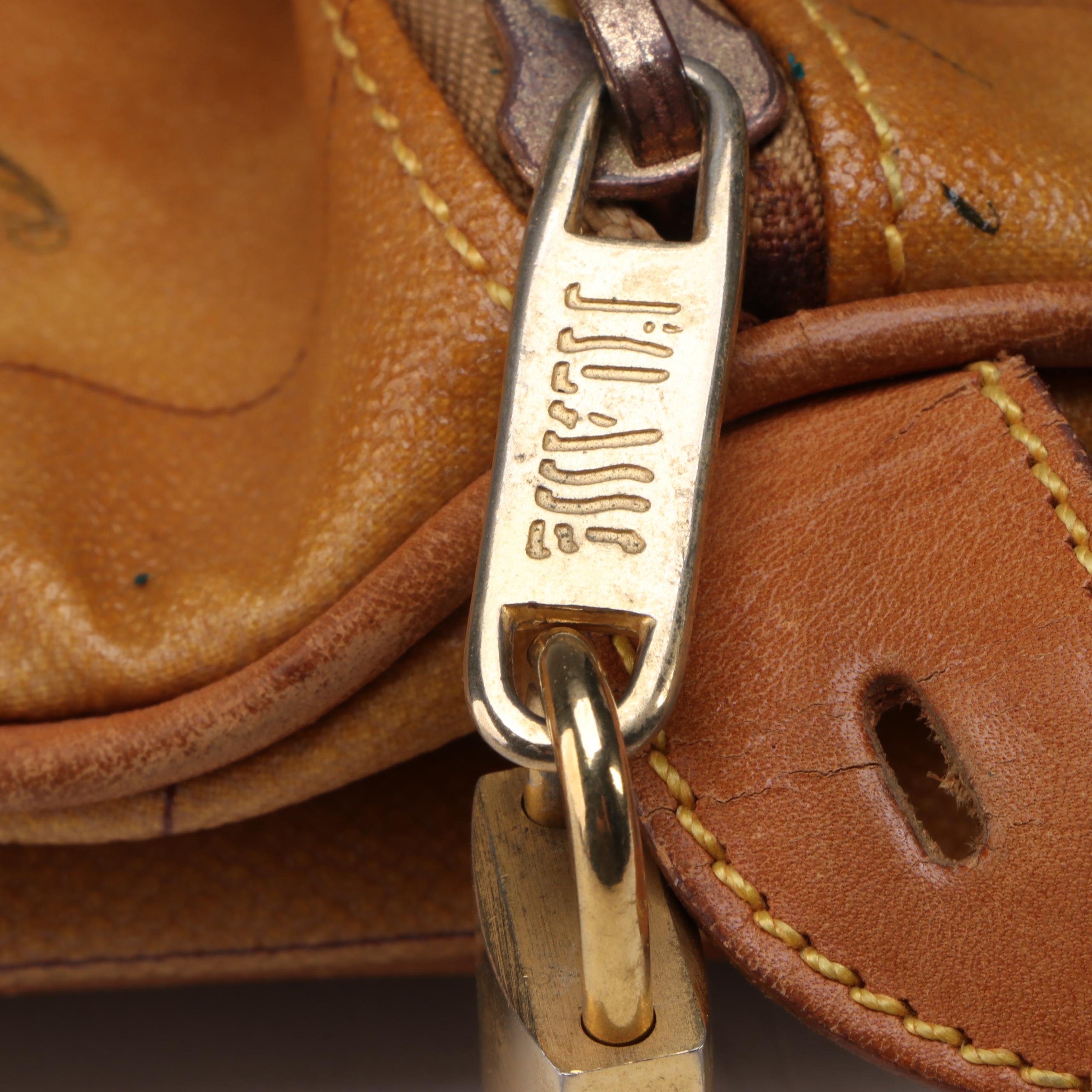 Alviero Martini 1ª Classe Large Travel Duffle in Geo Print Coated Canvas