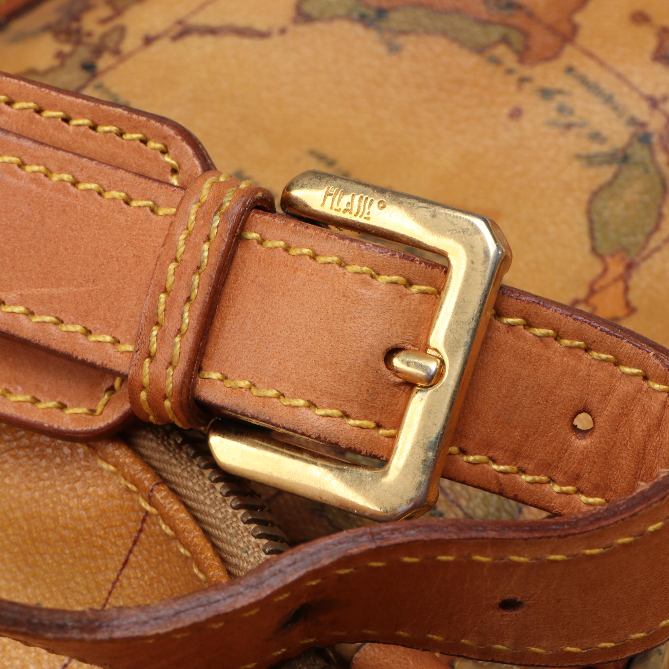 Alviero Martini 1ª Classe Large Travel Duffle in Geo Print Coated Canvas