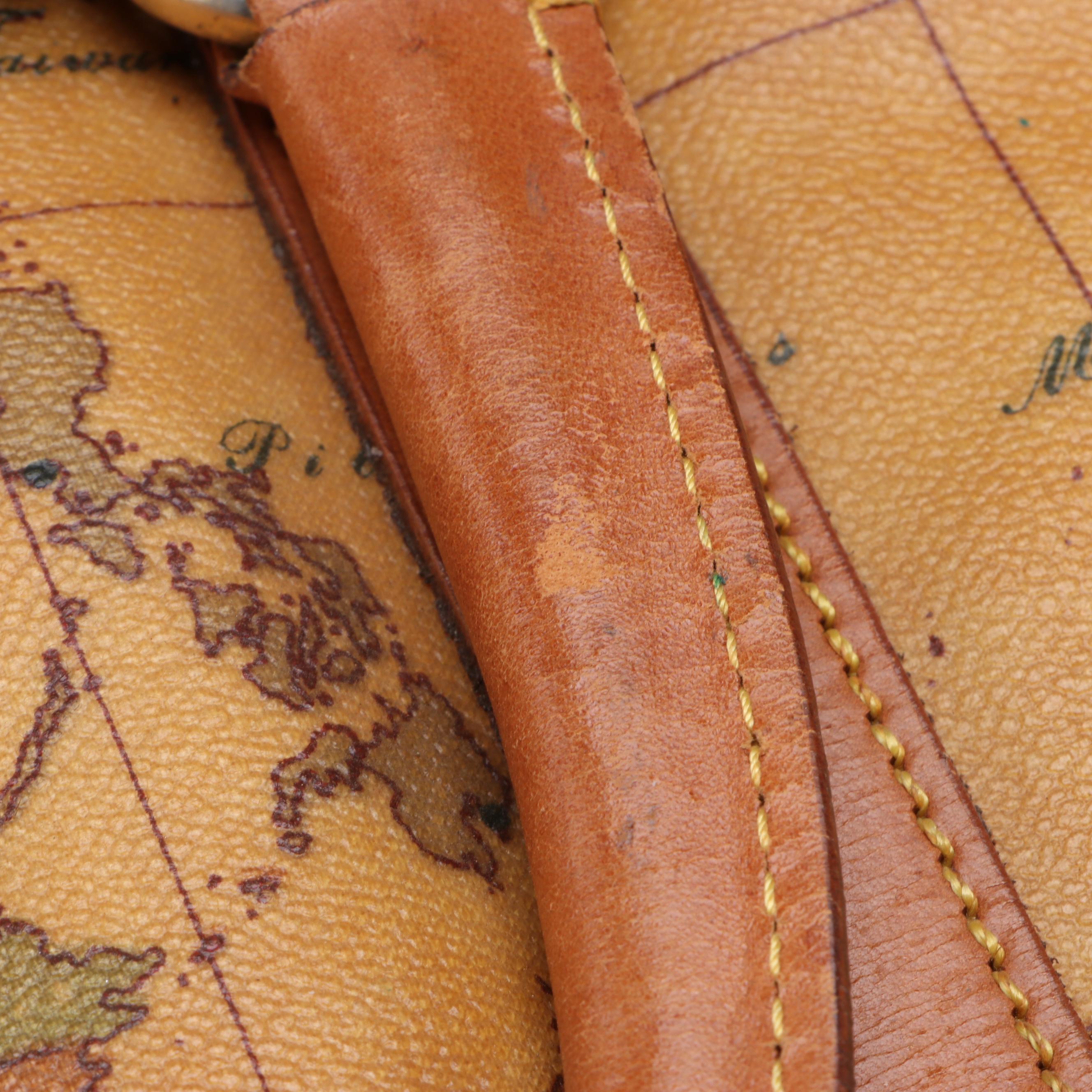 Alviero Martini 1ª Classe Large Travel Duffle in Geo Print Coated Canvas